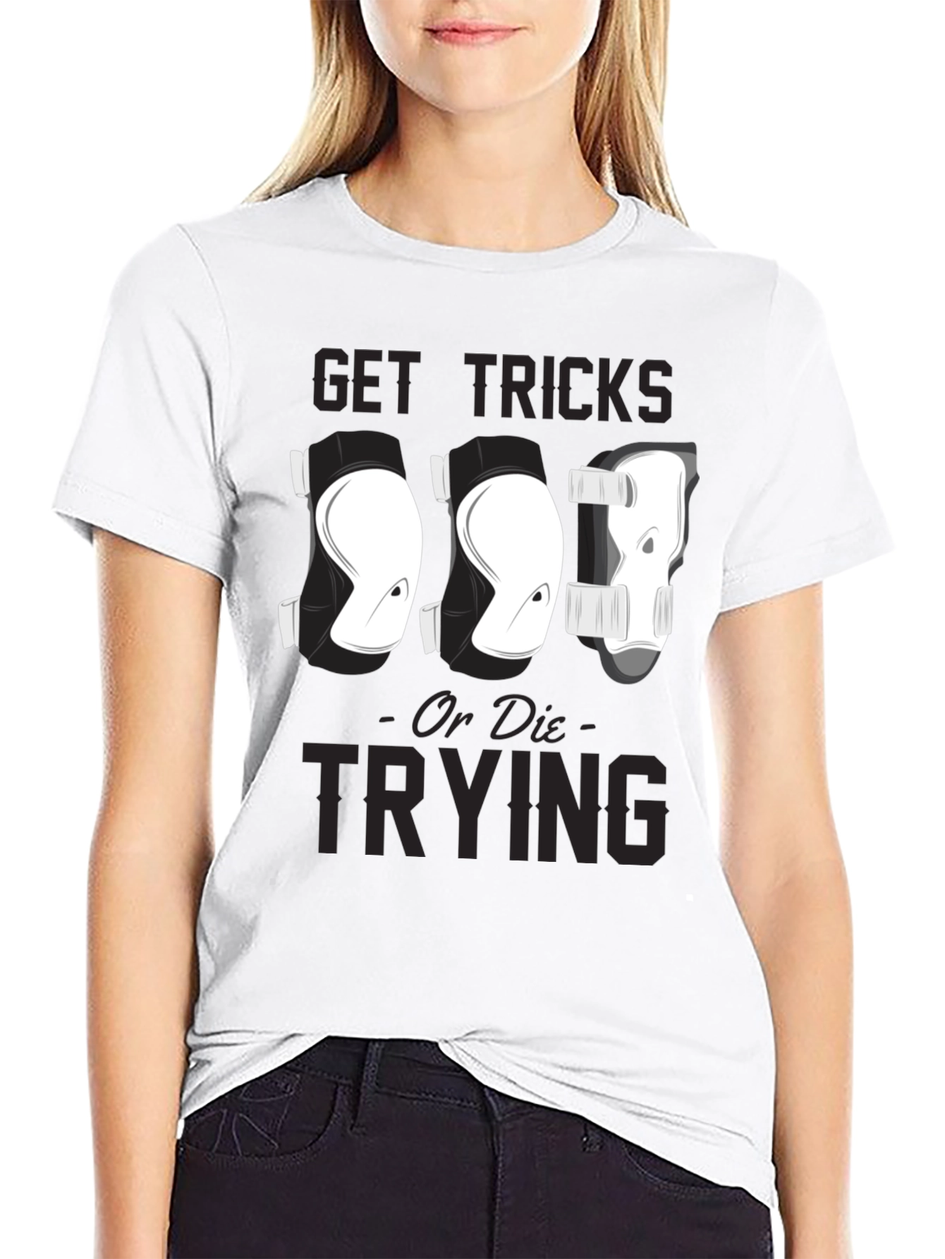 Black Get Tricks or Die Trying T-Shirt view 9