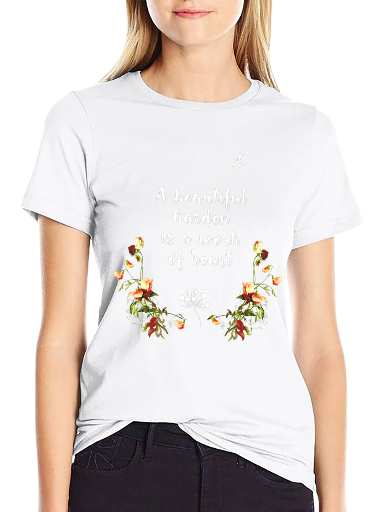 Black Beautiful Garden T-Shirt view 9