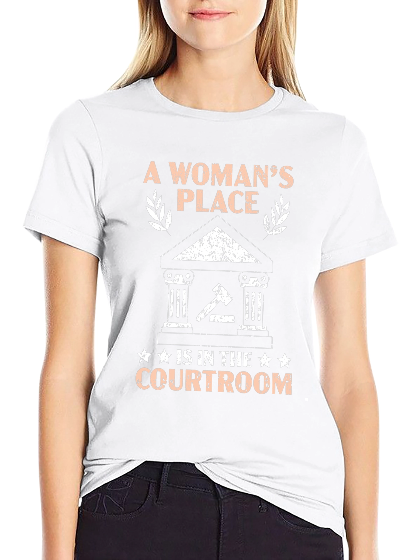 Black A Woman's Place Is In The Courtroom T-Shirt view 9