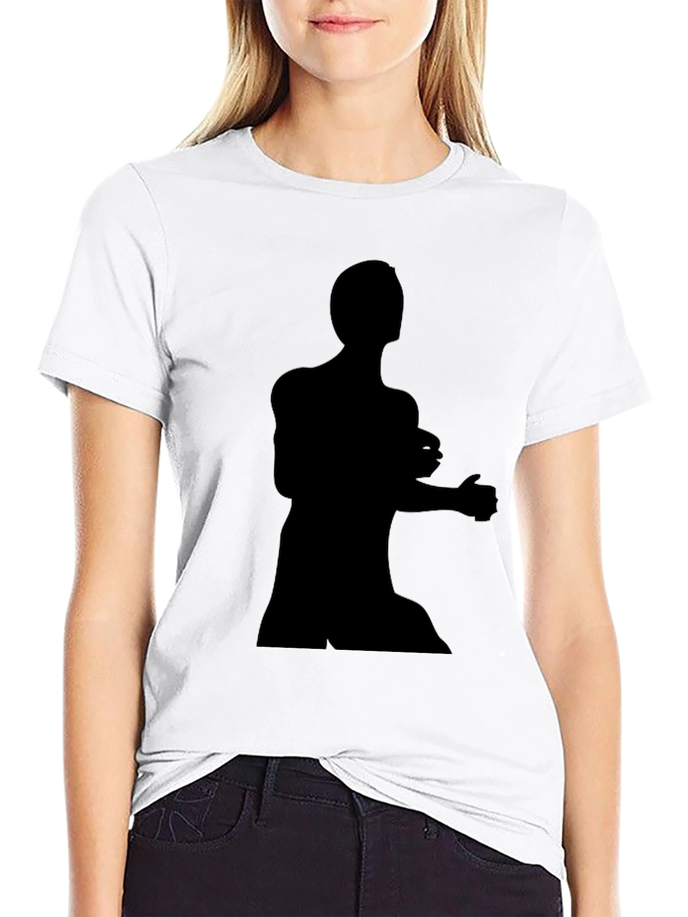 Black Black Silhouette Graphic Tee - Men's Casual Shirt view 9