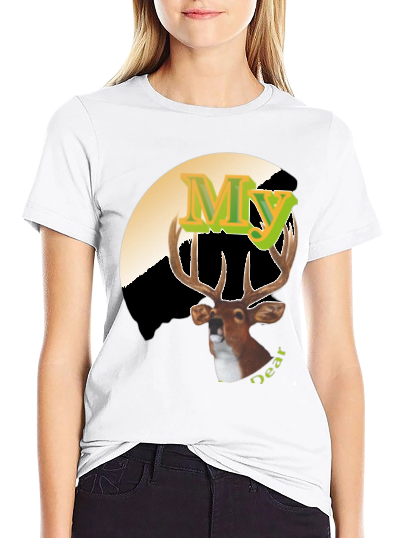 Black My Deer Graphic Tee - Novelty Hunting Shirt view 9