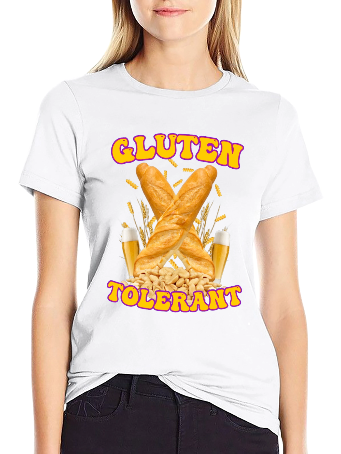 Black Gluten Tolerant Graphic Tee - Novelty T-Shirt view 9