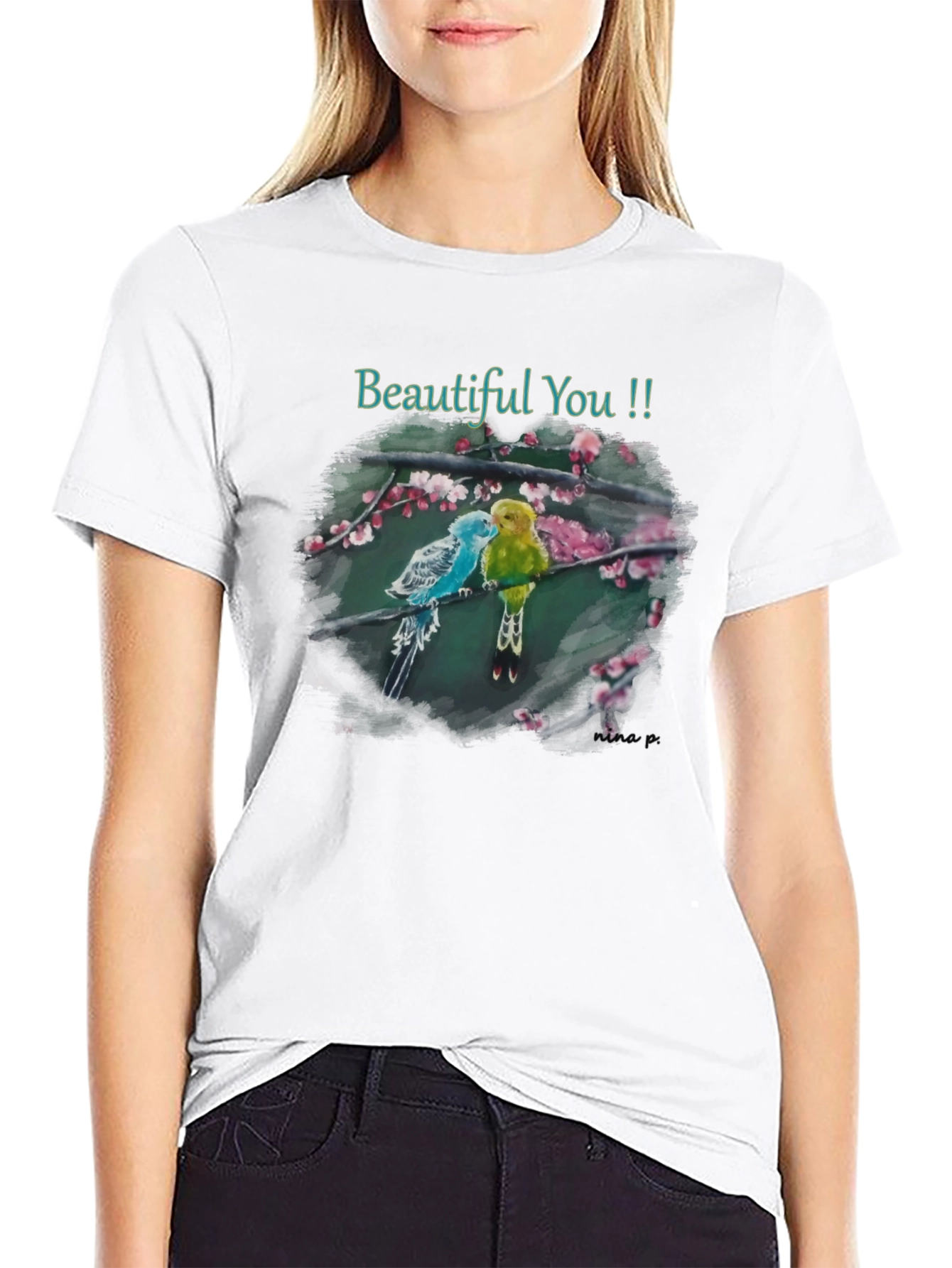 Black Beautiful You Bird T-Shirt - Unique Design view 9