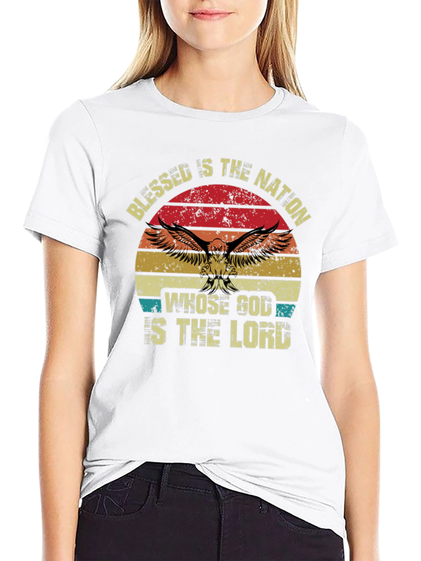 Black Blessed Nation Graphic T-Shirt view 9