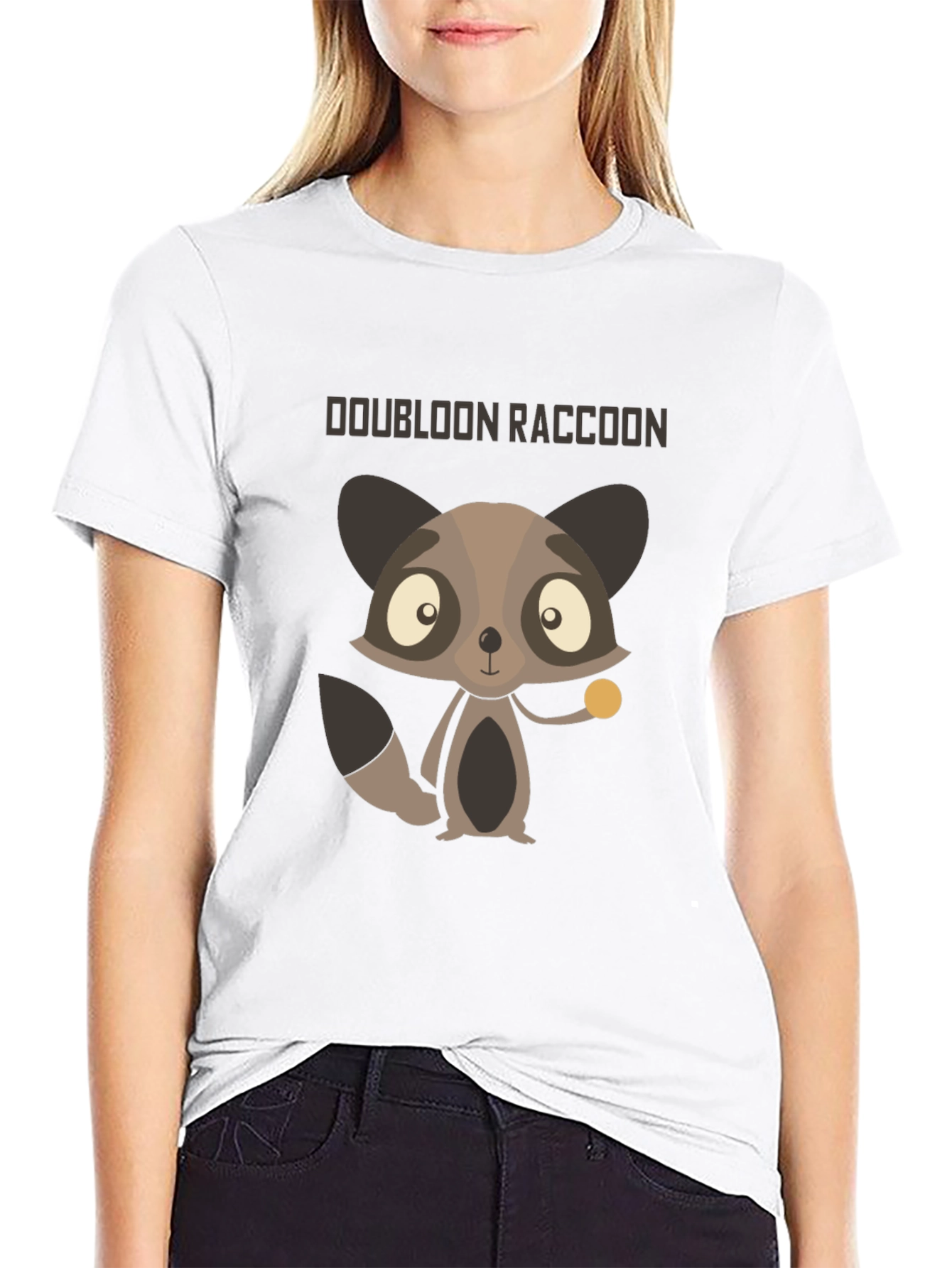 Black Doubloon Raccoon Graphic T-Shirt view 9