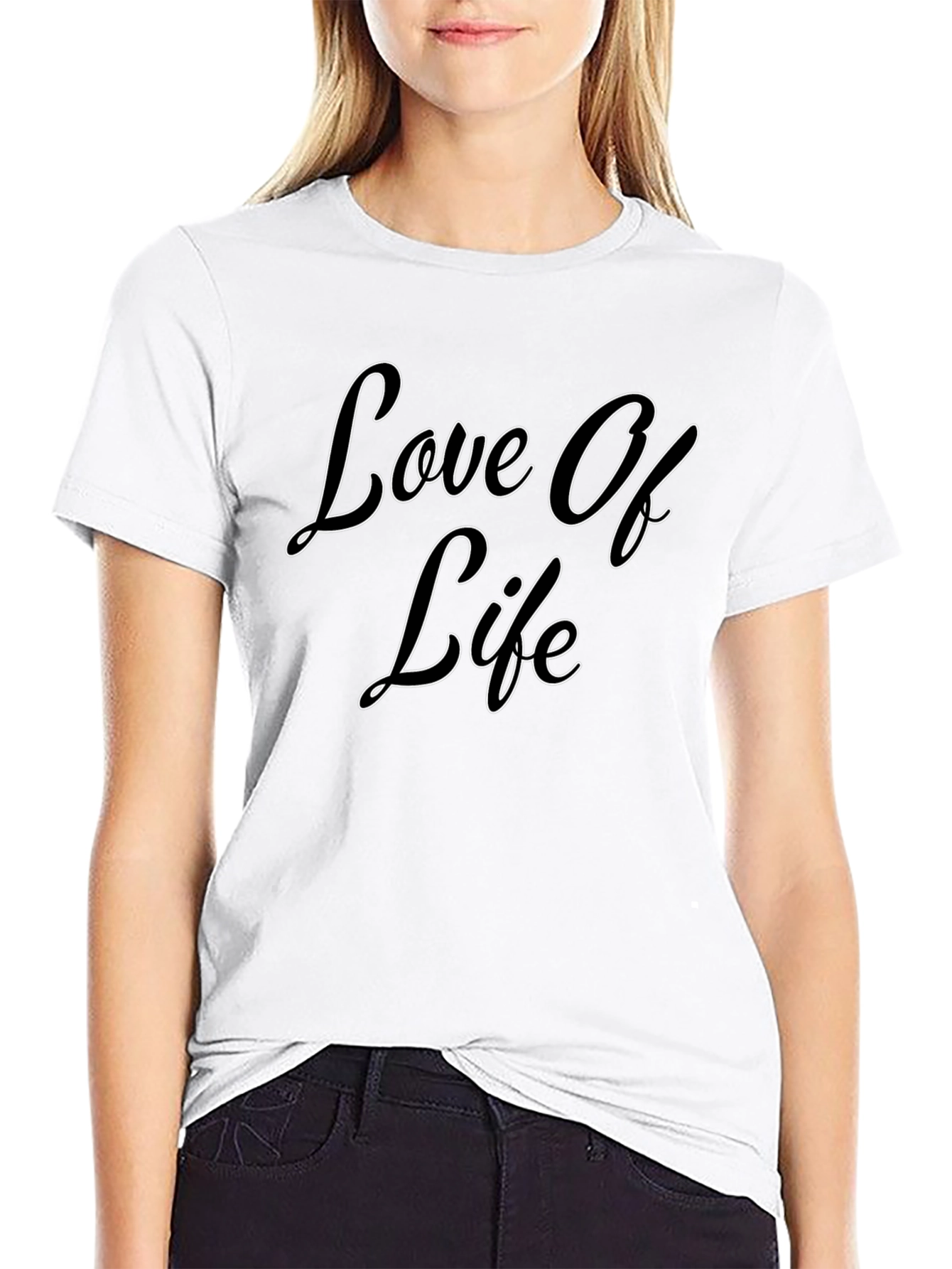 Black Love Of Life Black Graphic Tee view 9