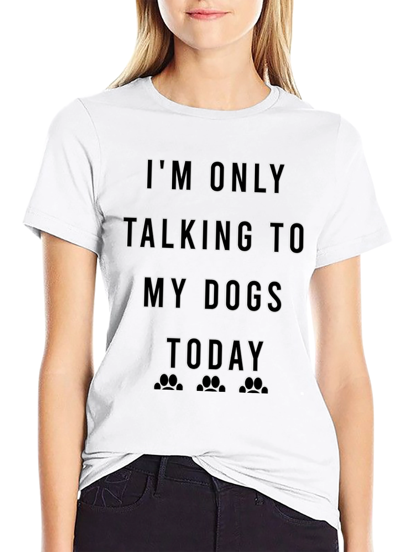 Black Dog Lover T-Shirt: I'm Only Talking to My Dogs Today view 9