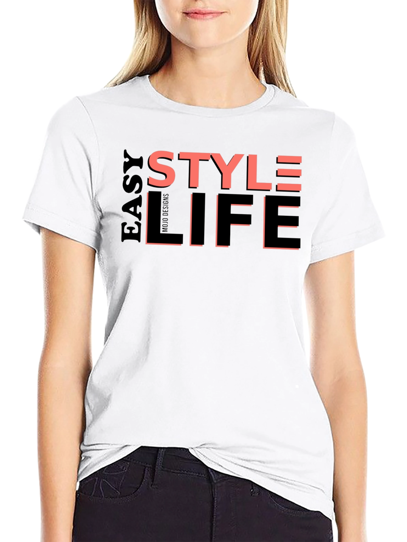 Black Easy Style Life Graphic Print Tee view 9