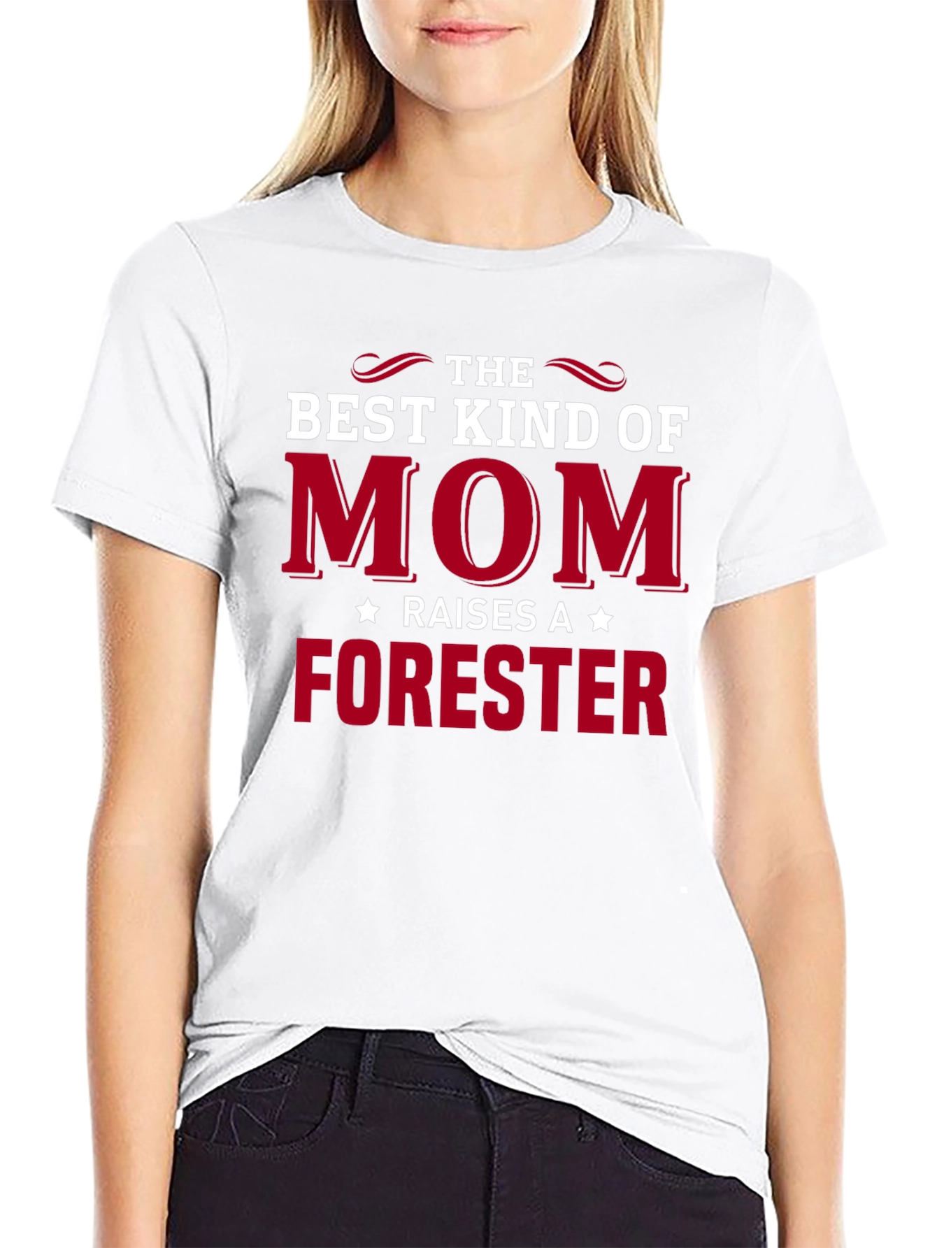 Black Best Kind of Mom Raises A Forester Graphic Tee view 9