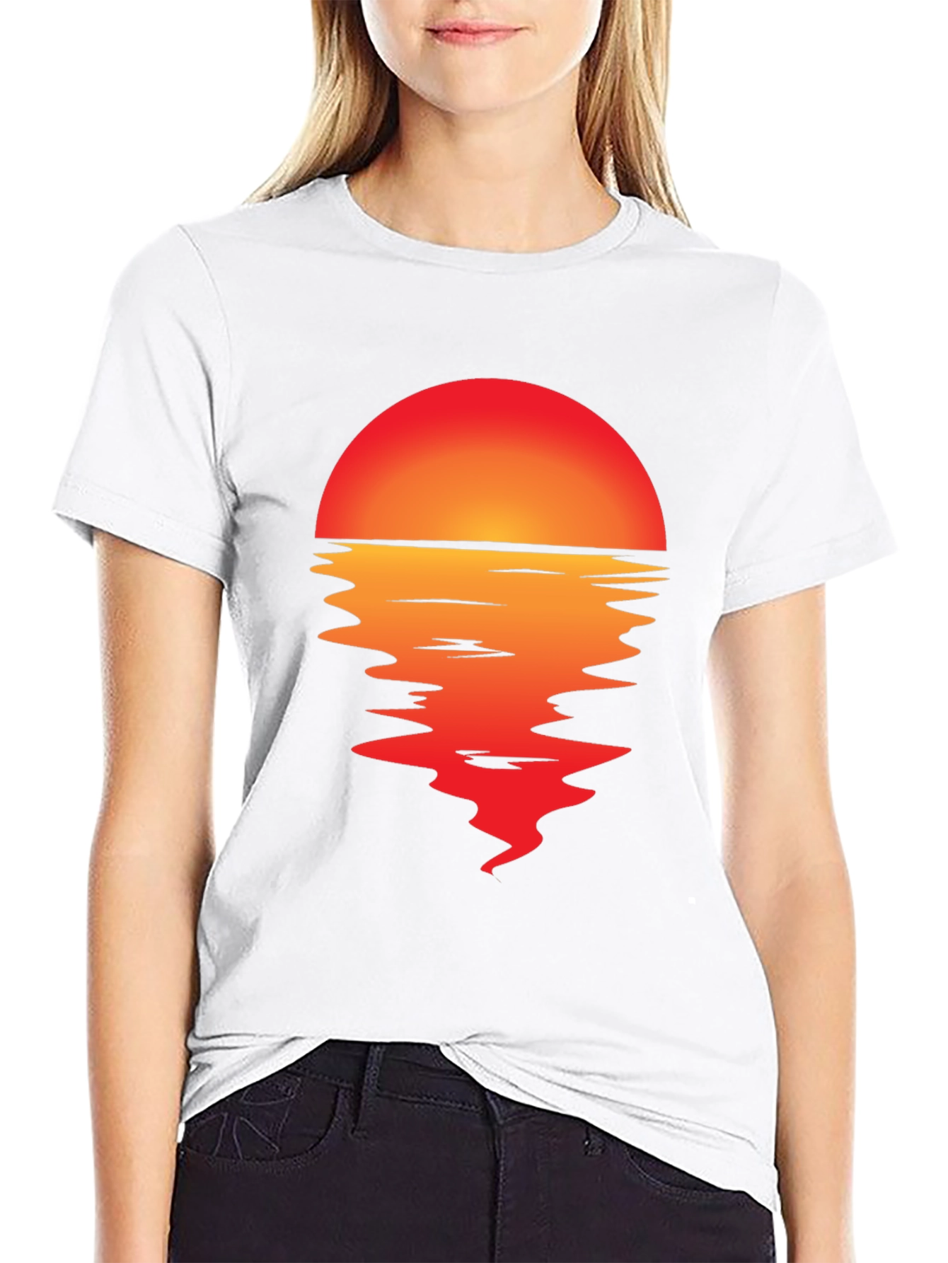 Black Sunset Graphic T-Shirt view 9