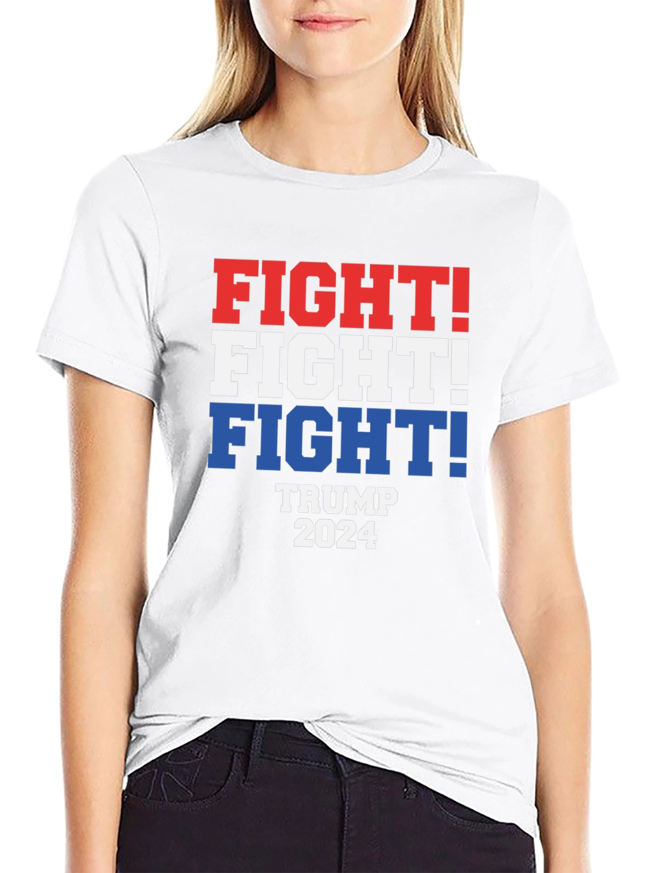 Black Fight! Trump 2024 Patriotic T-Shirt view 9