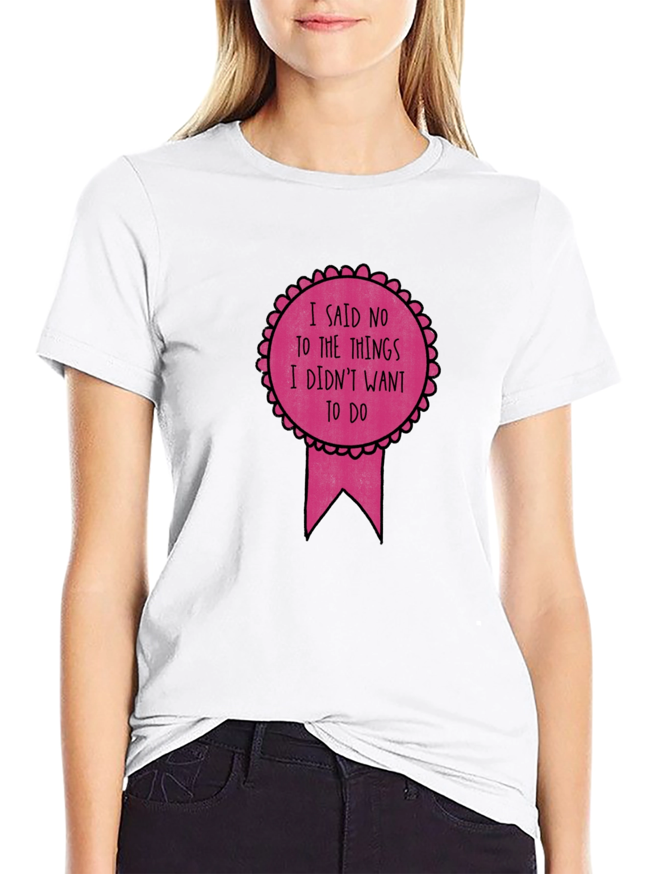 Black Funny Sarcastic Award Ribbon Graphic Tee view 9