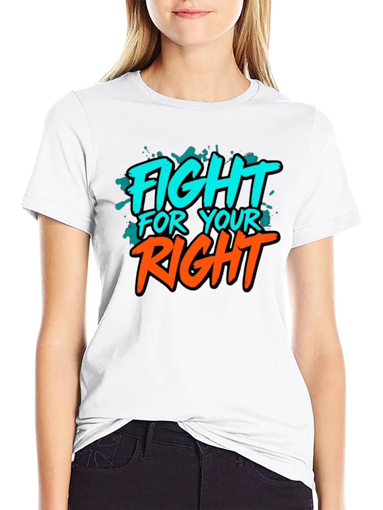 Black Fight For Your Right Graphic Tee view 9