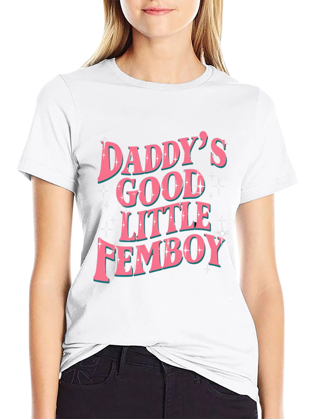 Black Daddy's Good Little Femboy Graphic Tee view 9