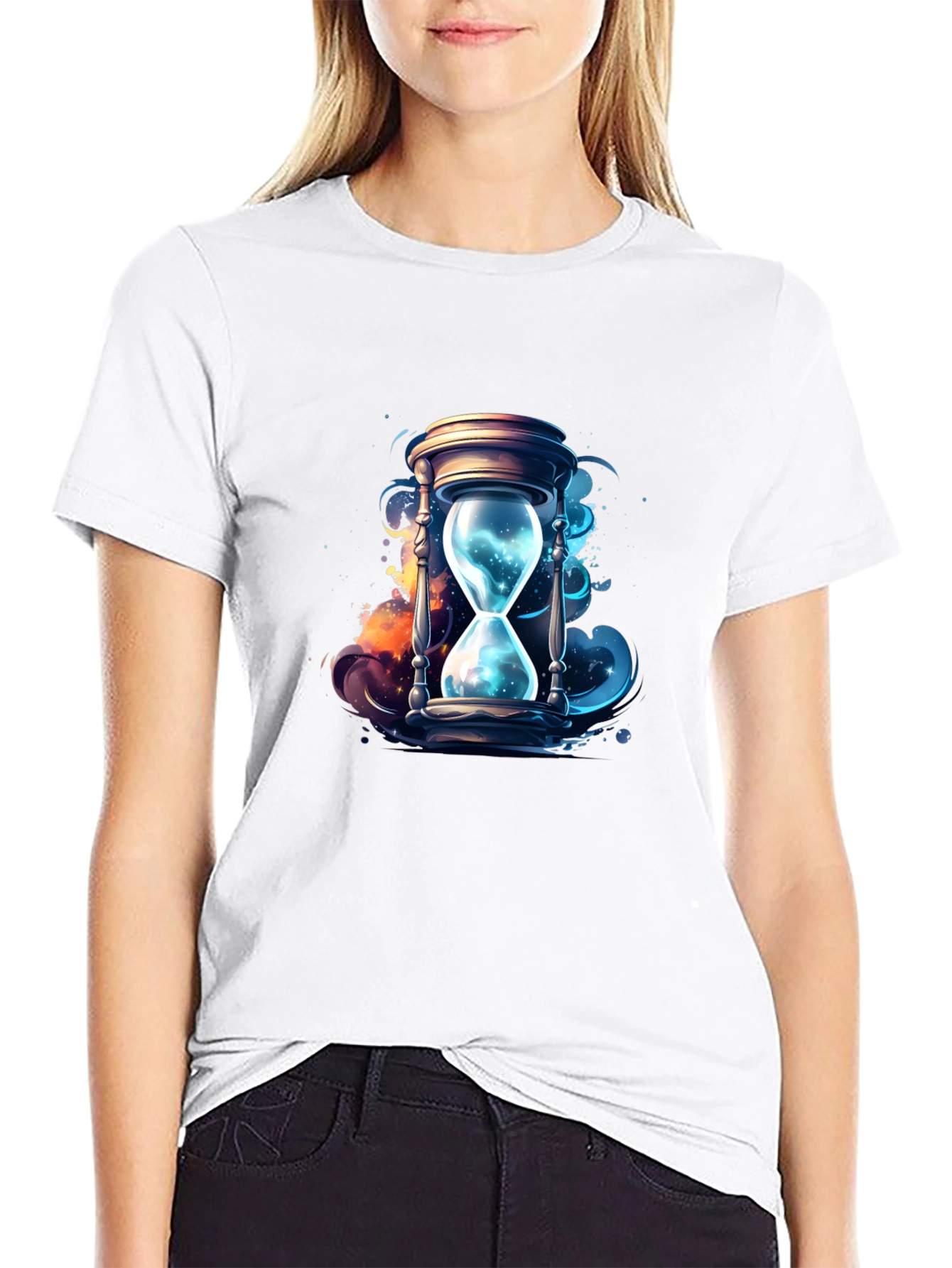 Black Hourglass T-Shirt - Timeless Design view 9