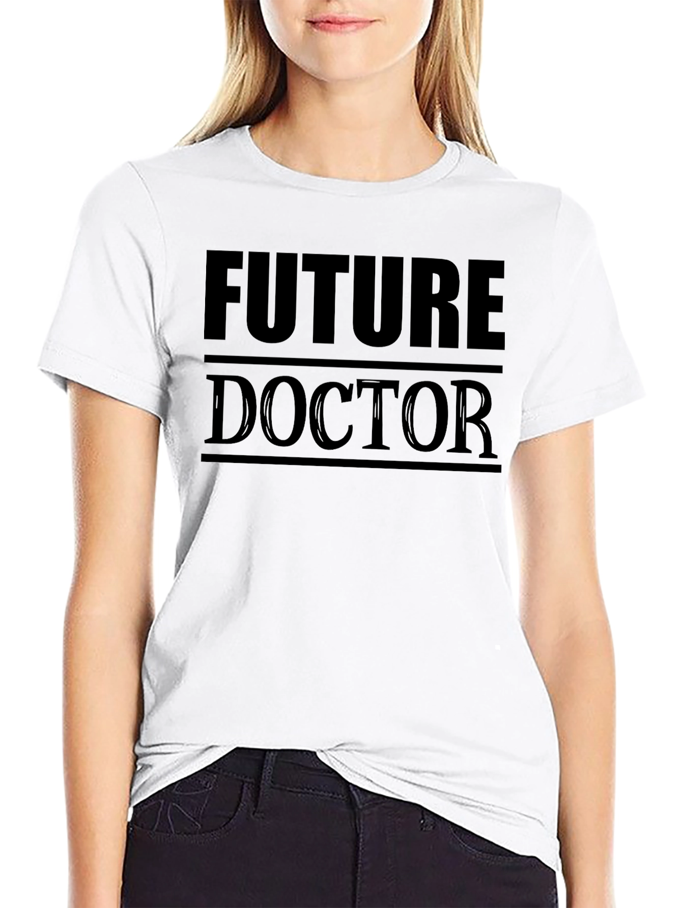 Black Future Doctor Graphic Tee - Black Cotton T-Shirt view 9