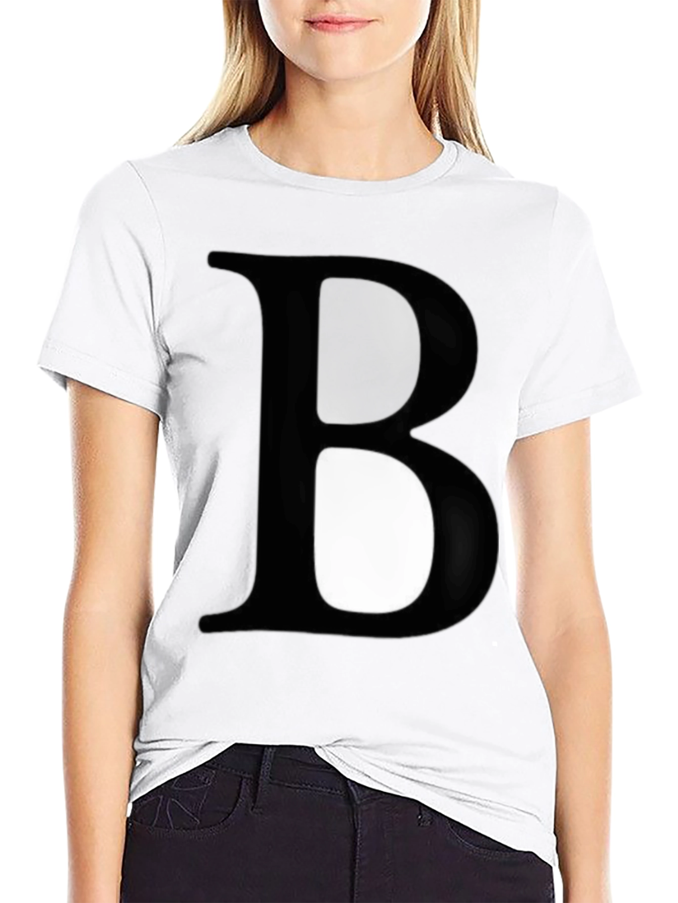 Black Bold "B" Graphic T-Shirt - Stylish Casual Wear view 9