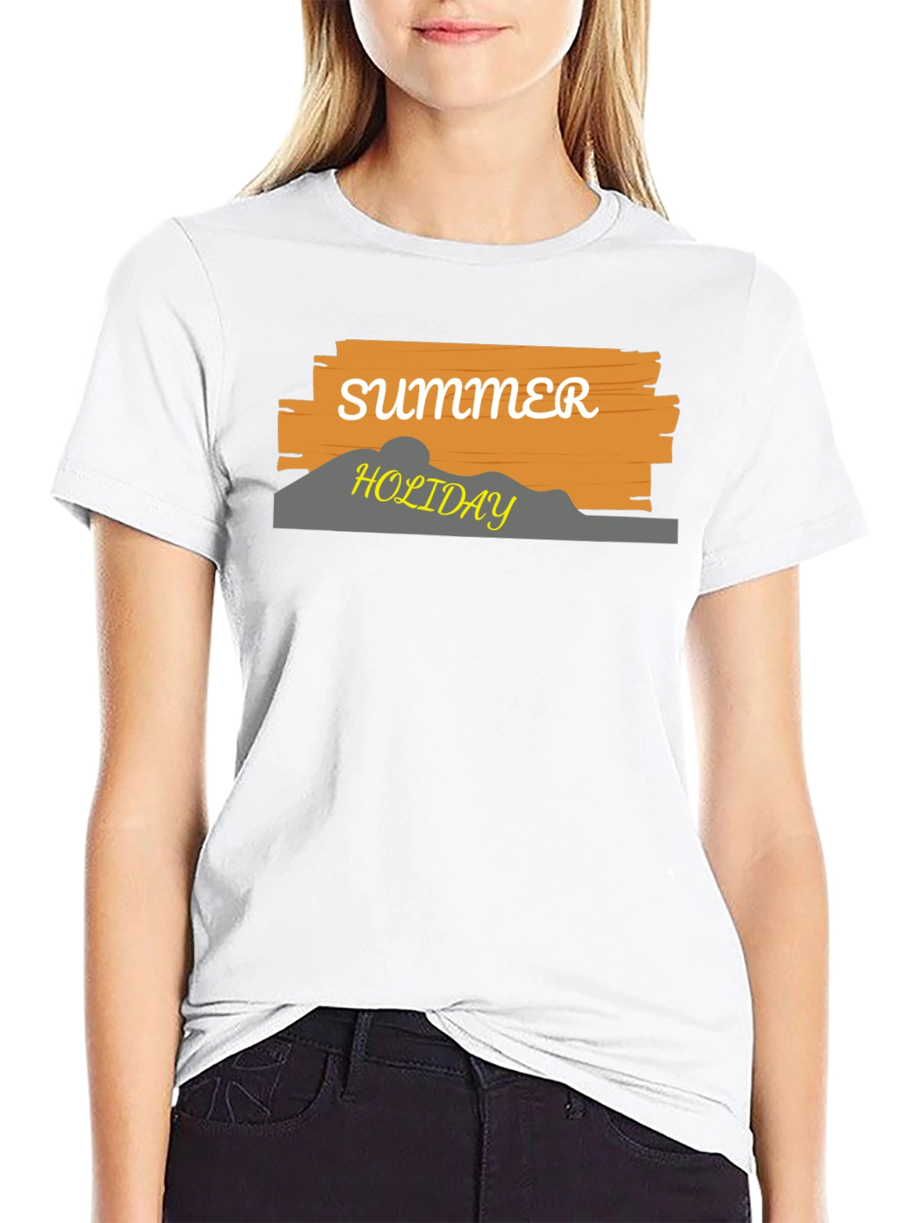 Black Summer Holiday Graphic T-Shirt view 9