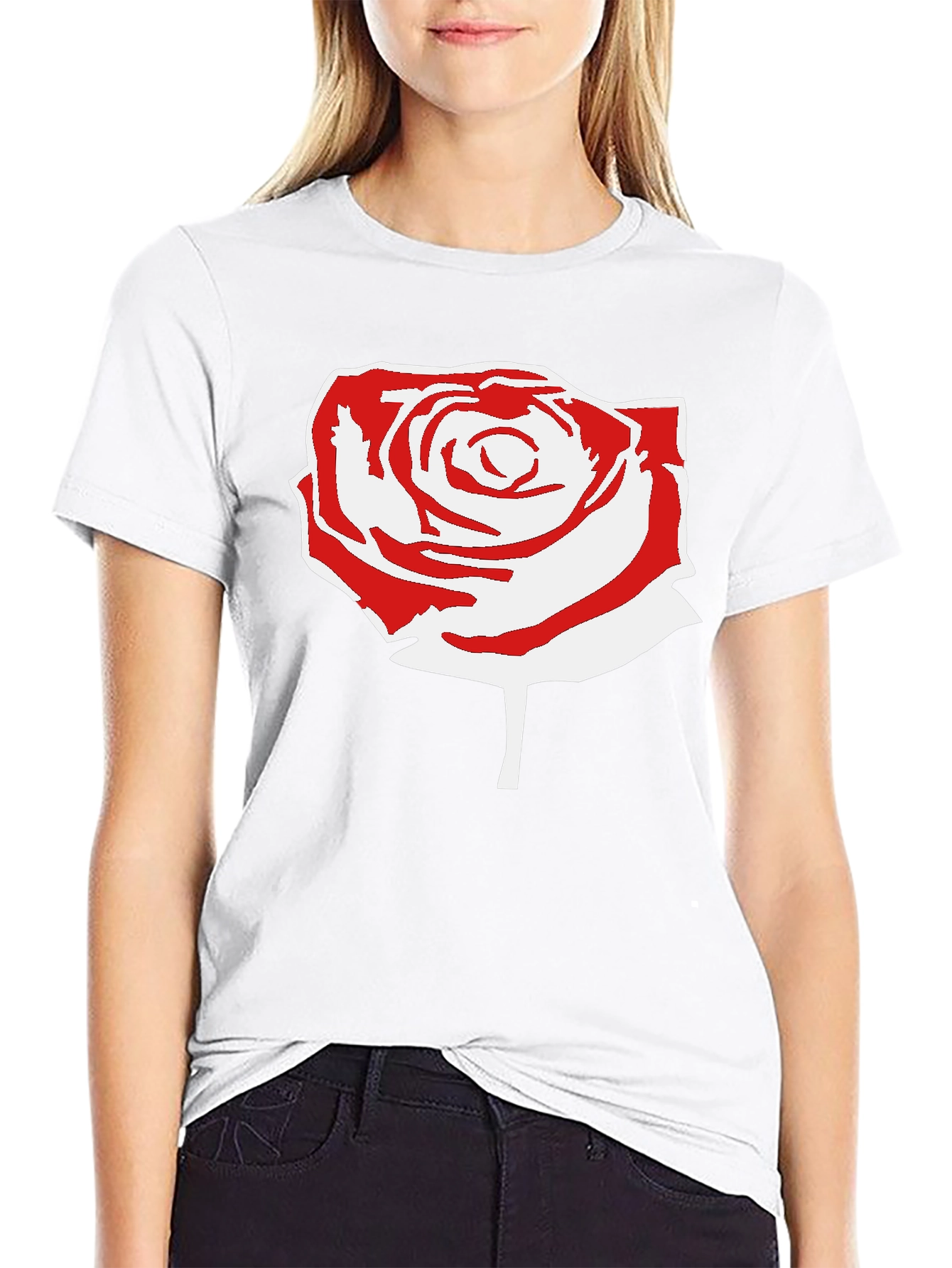Black Rose Graphic Black T-Shirt view 9