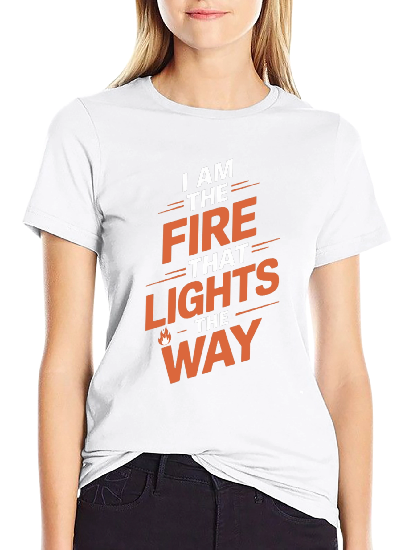 Black Fire That Lights the Way Graphic Tee - Black view 9