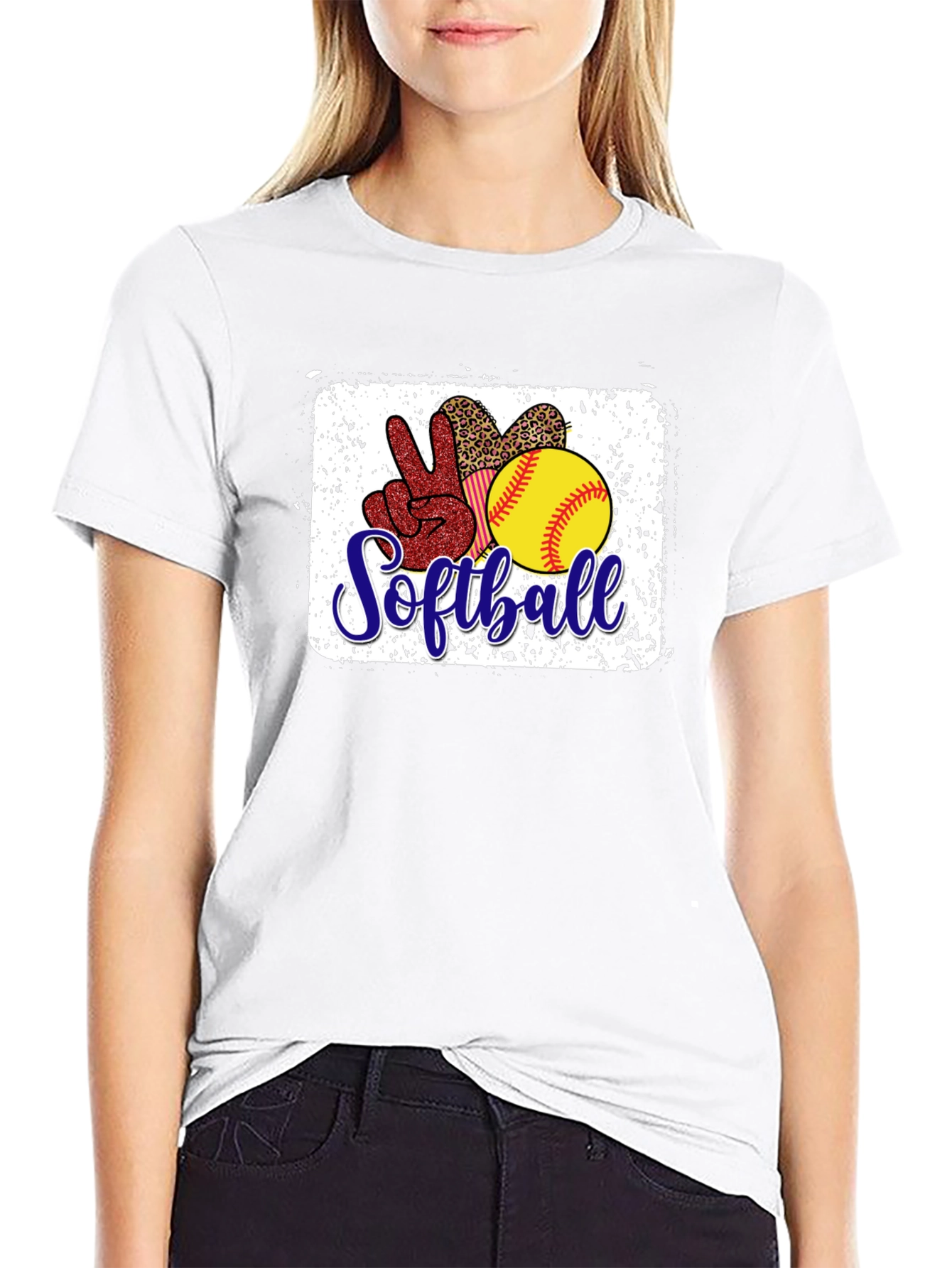 Black Softball Graphic T-Shirt view 9