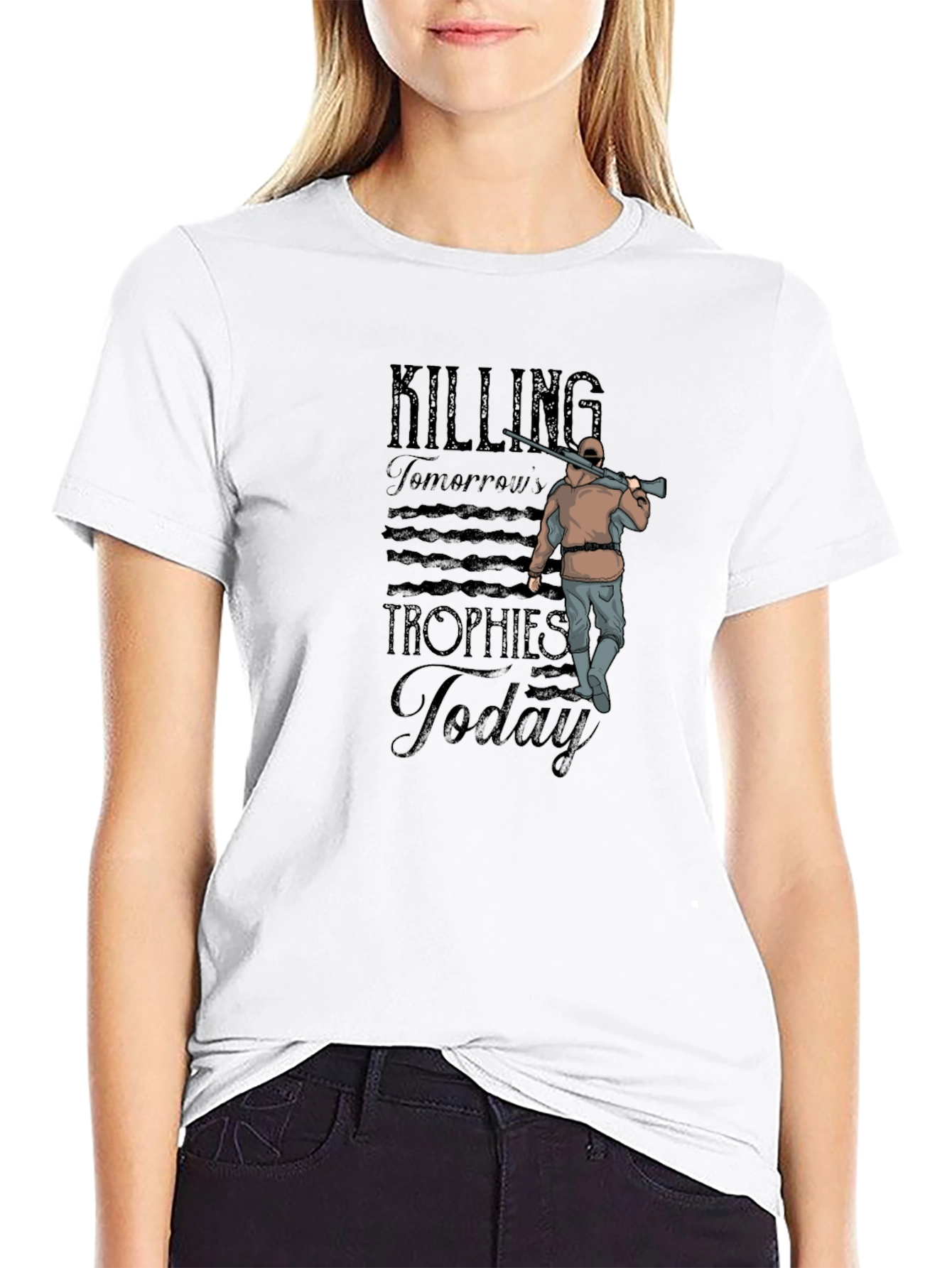 Black Hunting T-Shirt: Killing Tomorrow's Trophies Today view 9