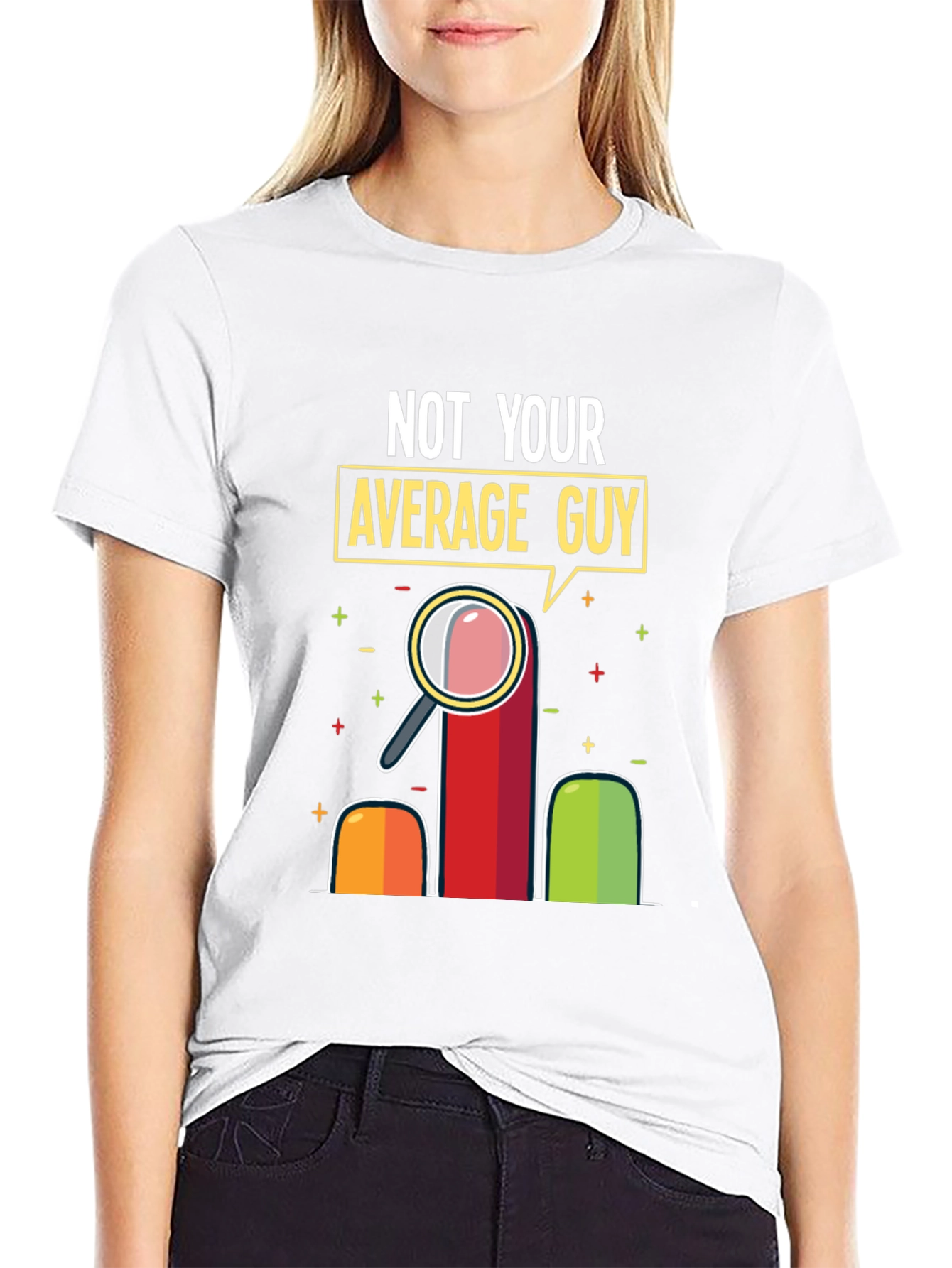 Black Not Your Average Guy Graphic T-Shirt view 9