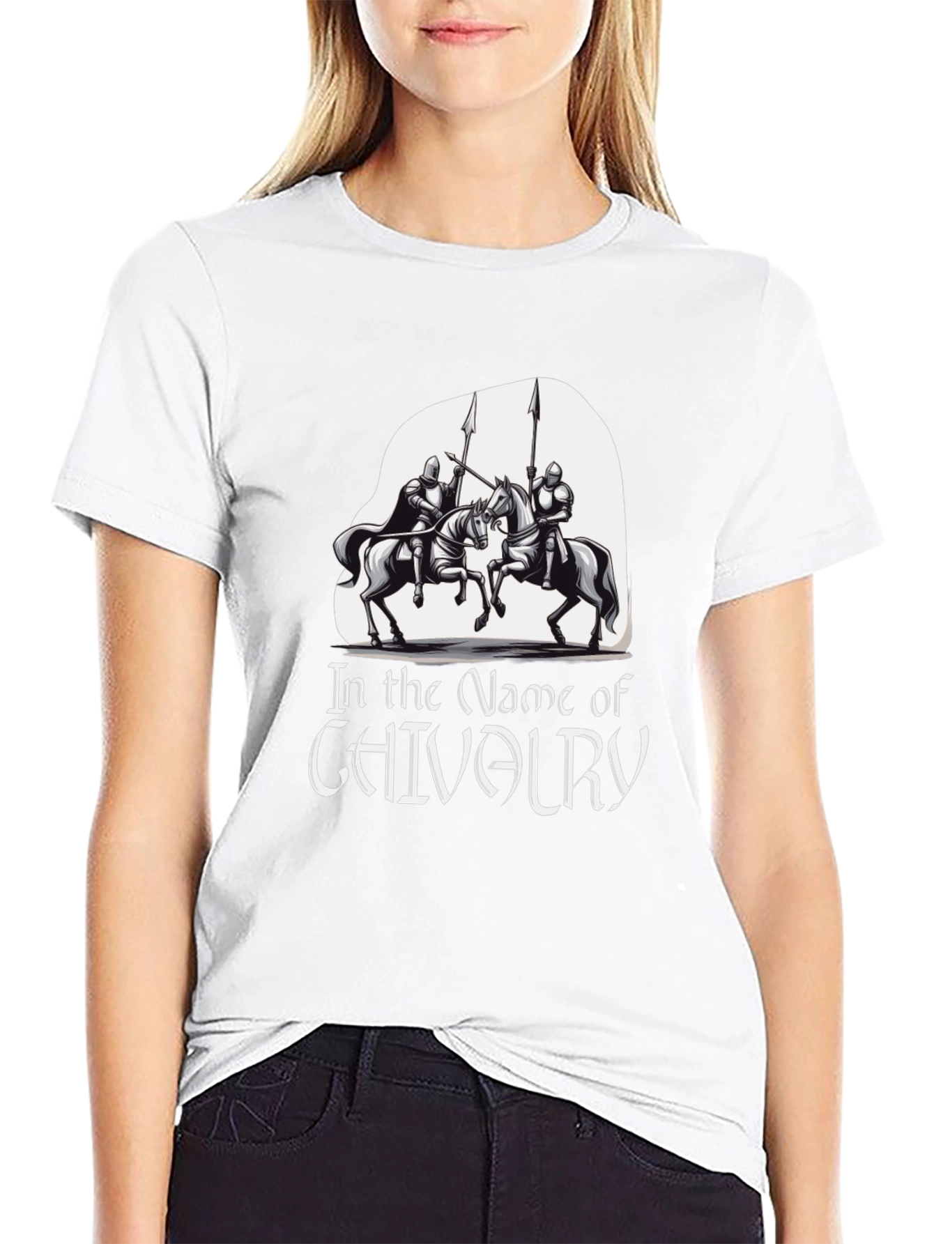 Black Chivalry Knights T-Shirt - Black view 9