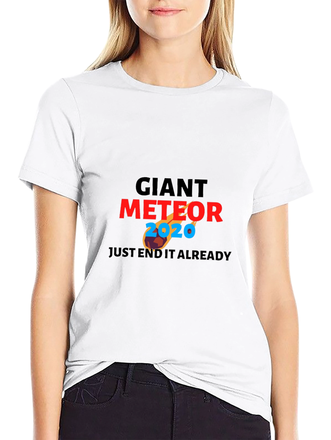 Black Giant Meteor 2020 Graphic T-Shirt - End It Already! view 9