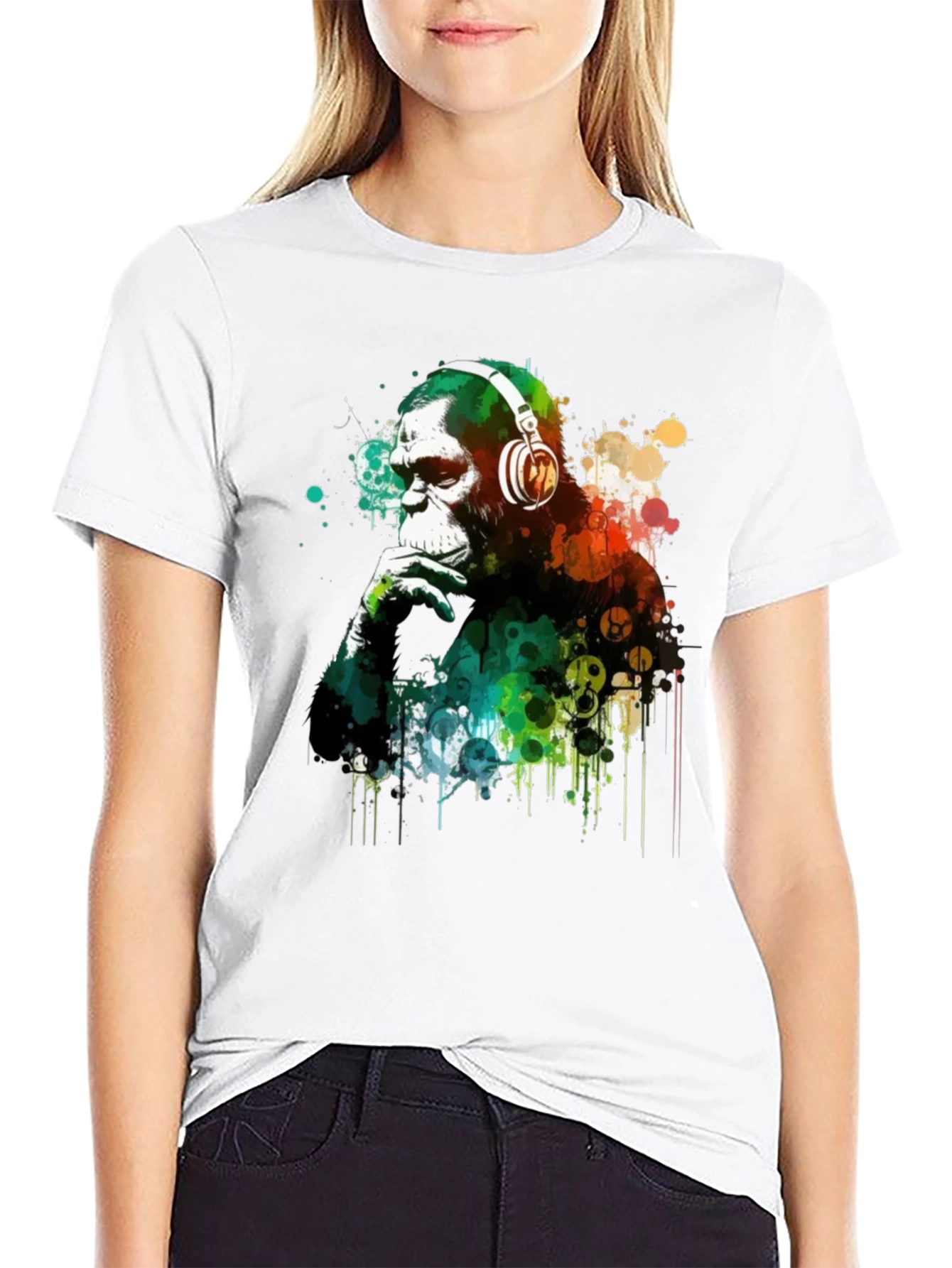 Black Monkey DJ Graphic T-Shirt view 9