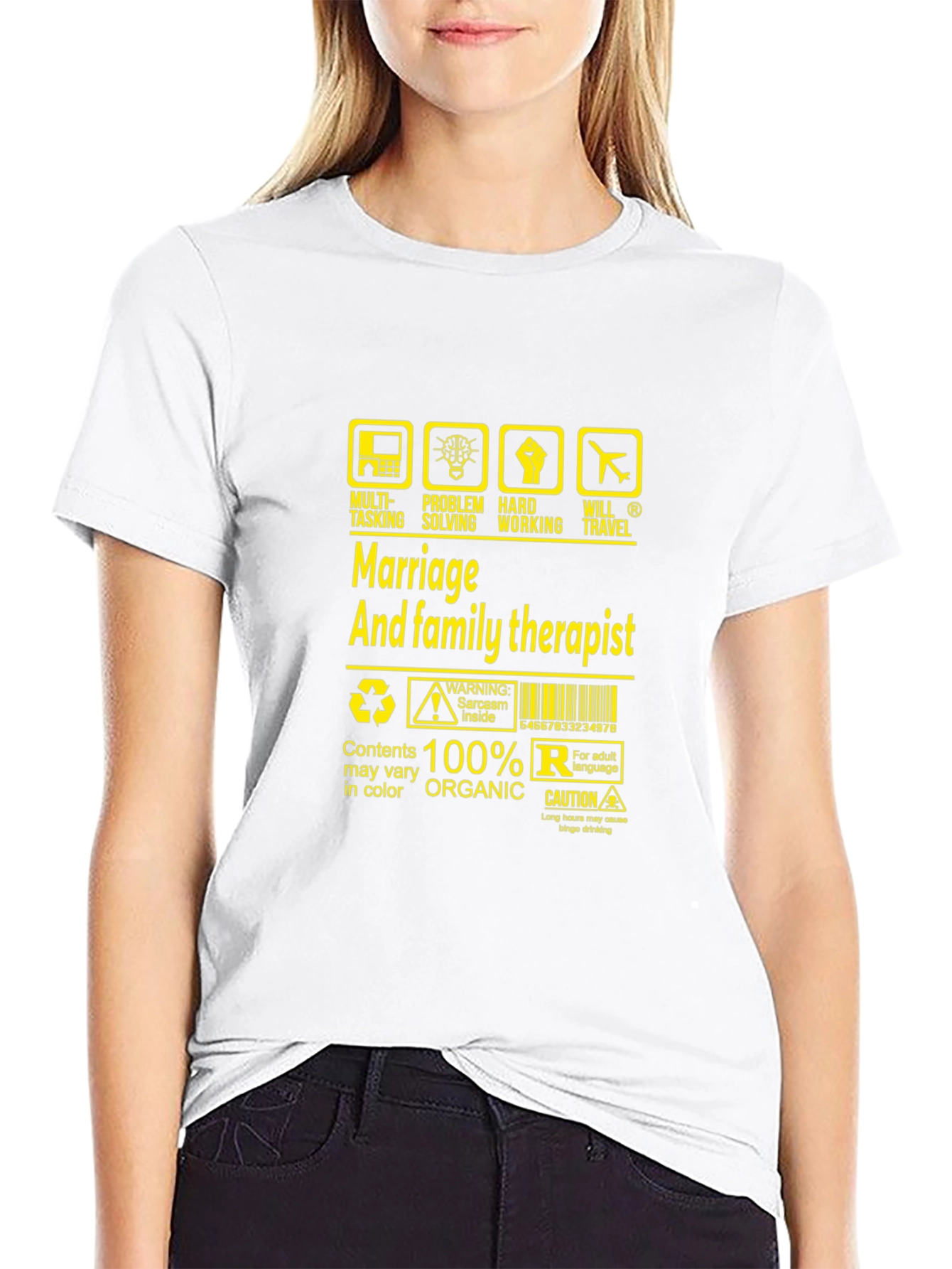 Black Marriage & Family Therapist Humor T-Shirt view 9