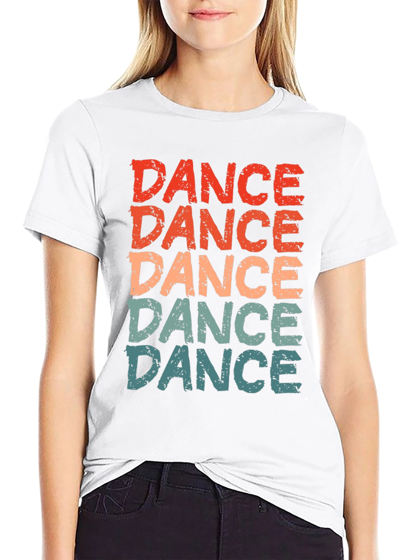 Black Retro "Dance" Graphic T-Shirt view 9