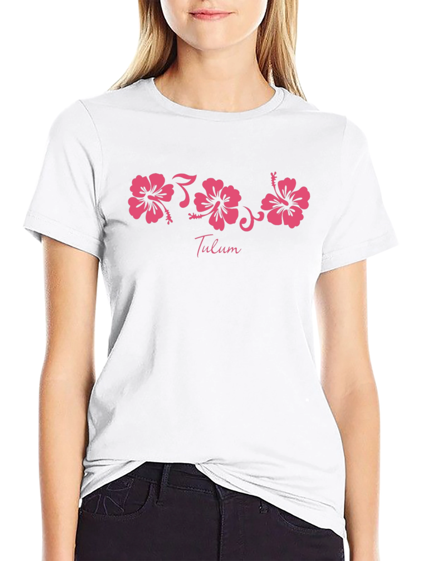 Black Tulum Floral Graphic Tee - Black view 9