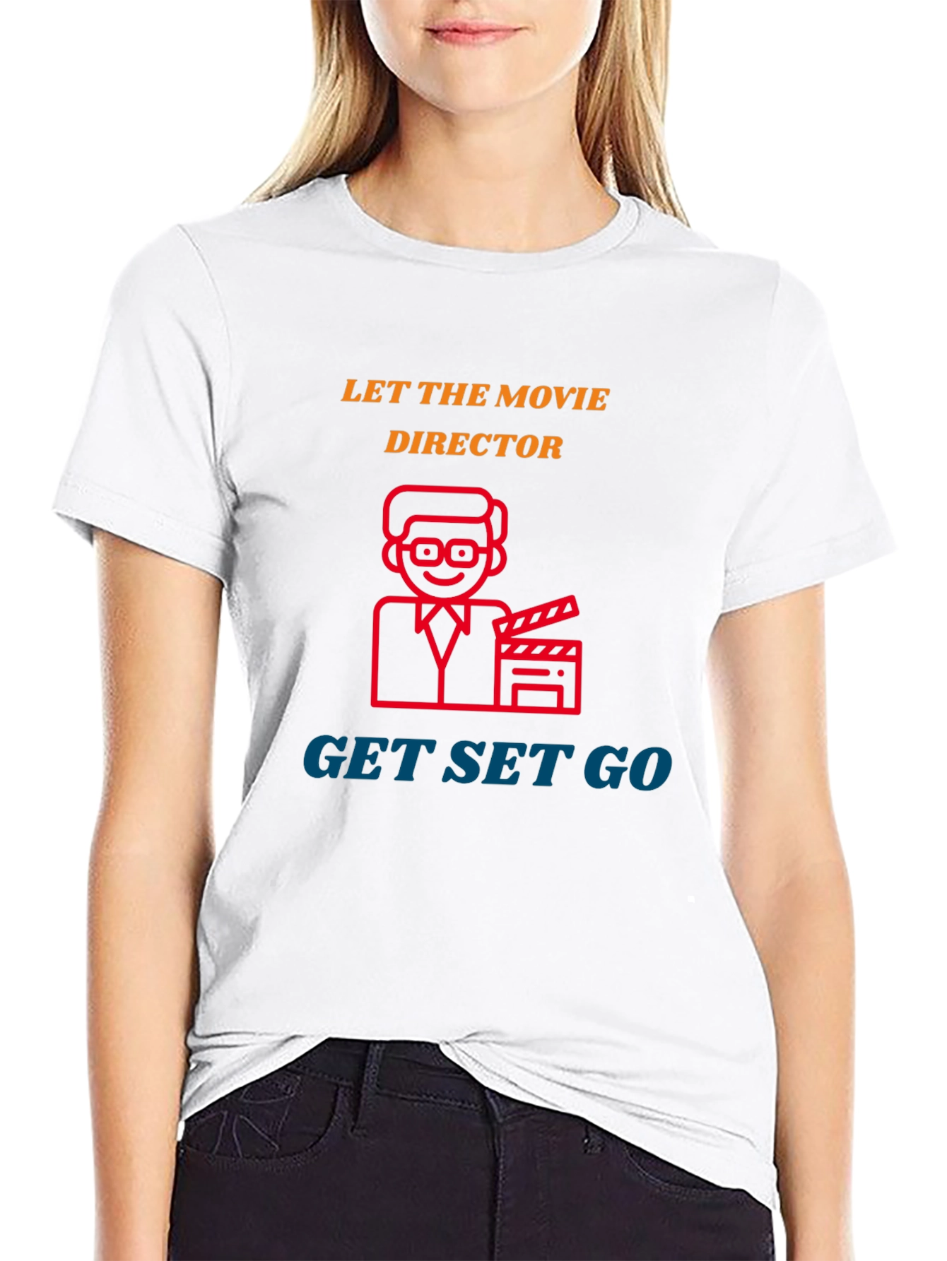 Black Movie Director T-Shirt - Get Set Go view 9