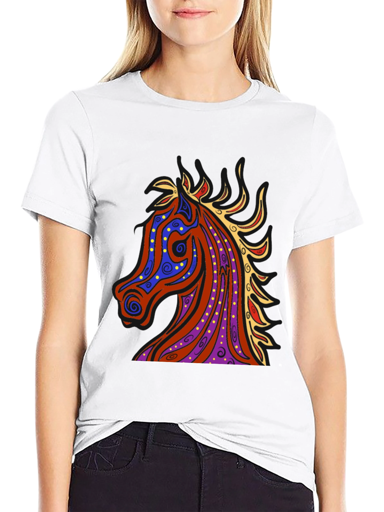 Black Horse Graphic Tee - Men's Black T-Shirt view 9