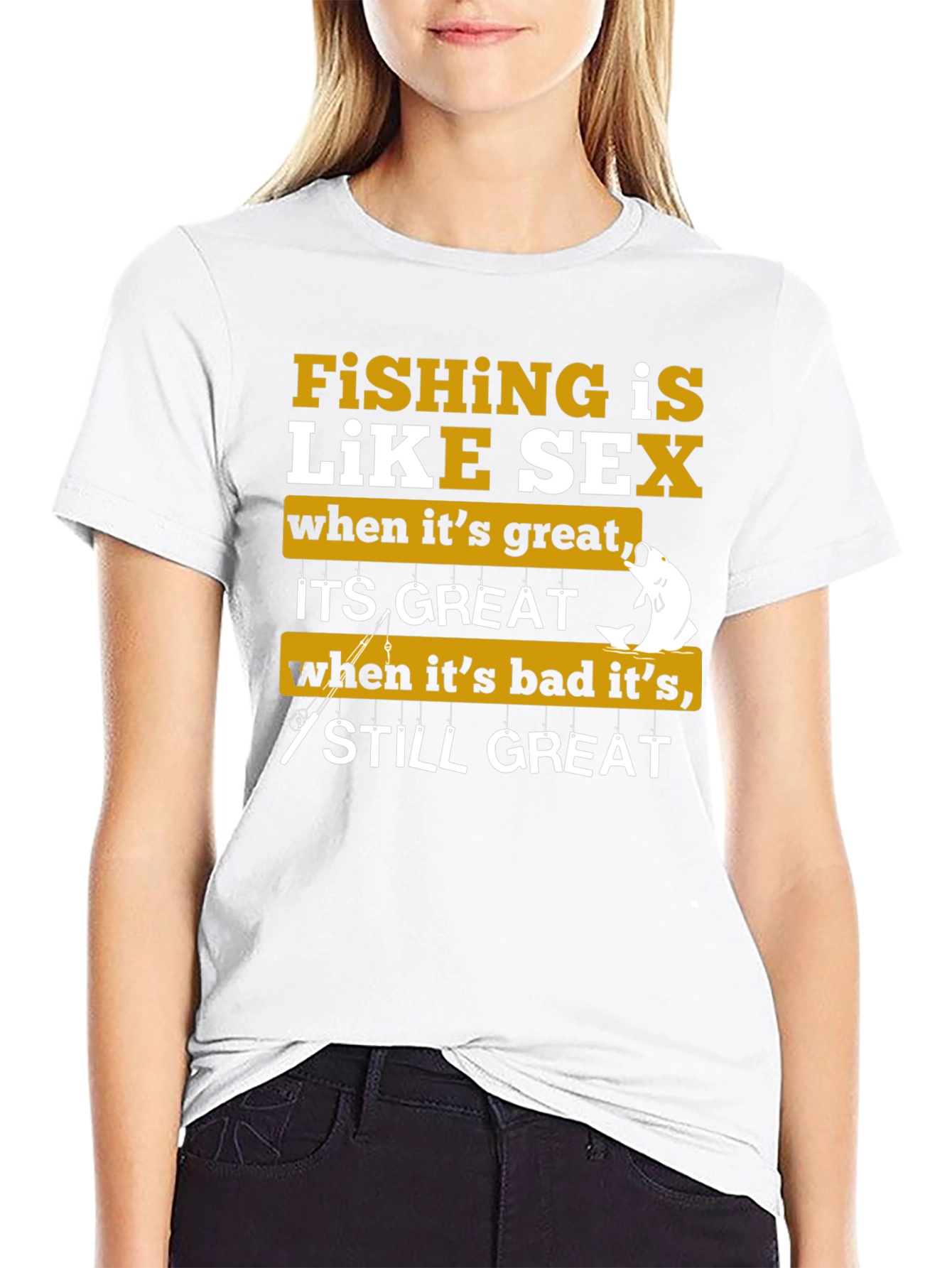Black Fishing is Like Sex Graphic T-Shirt view 9