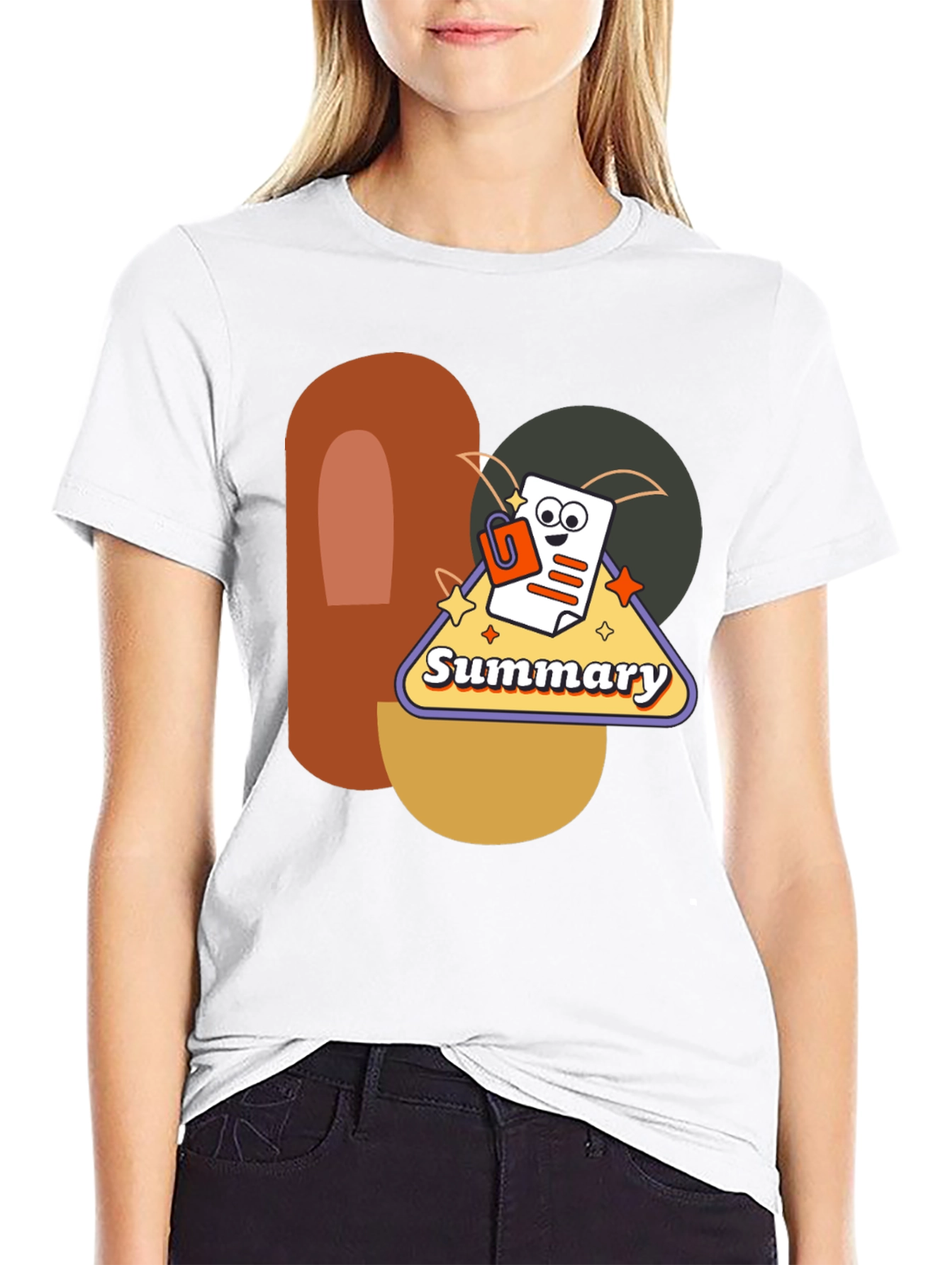 Black Summary Graphic Tee - Retro Style view 9