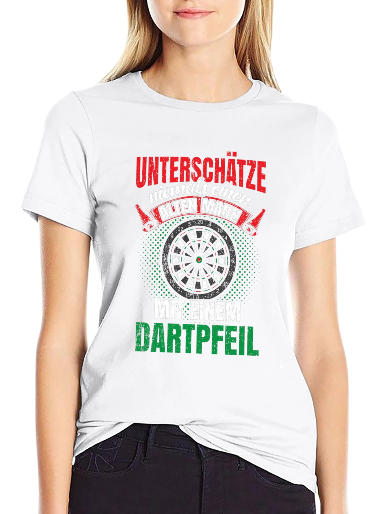Black Funny Dart Player T-Shirt: Never Underestimate an Old Man view 9
