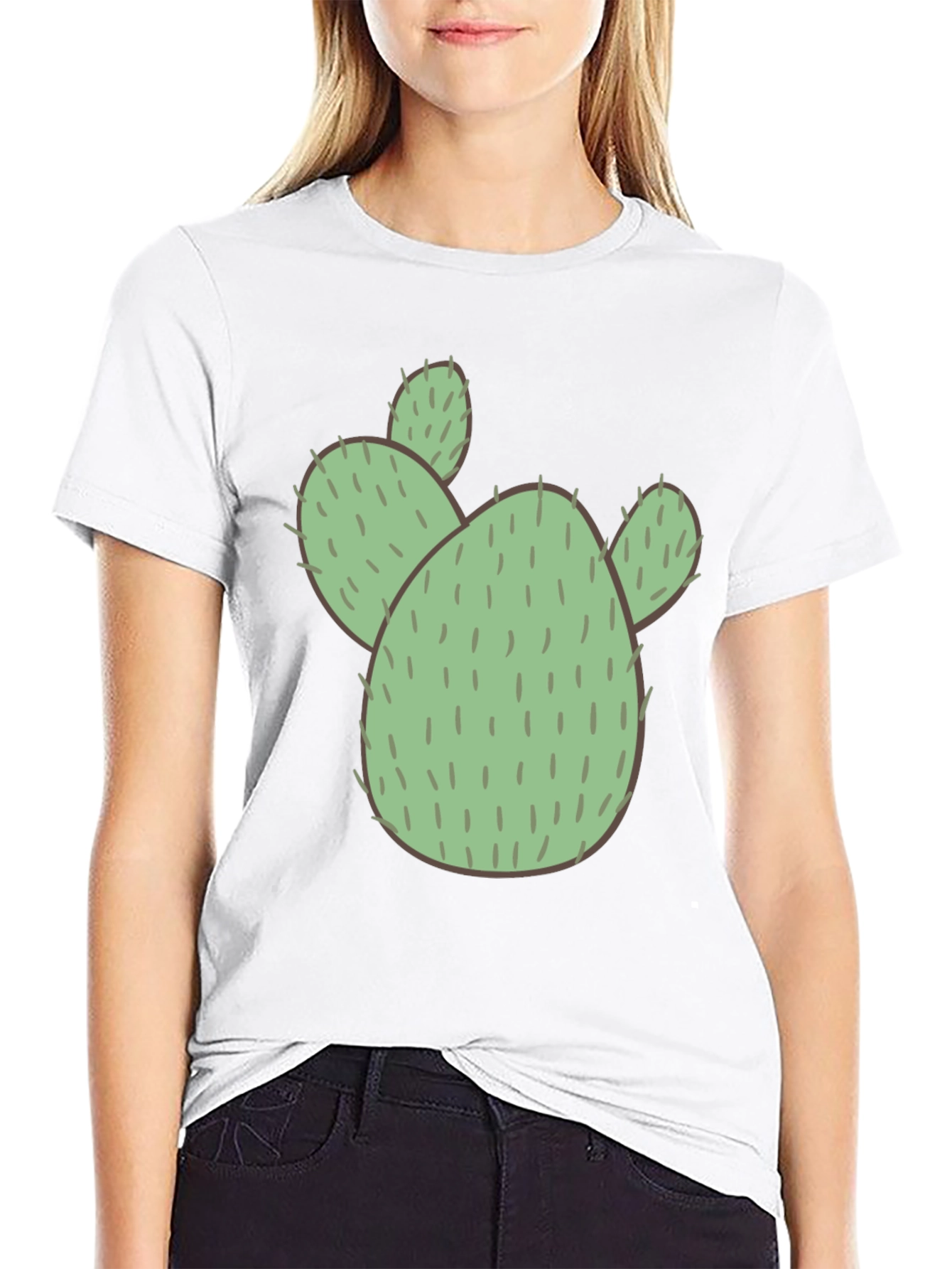 Black Cactus Graphic Black T-Shirt view 9