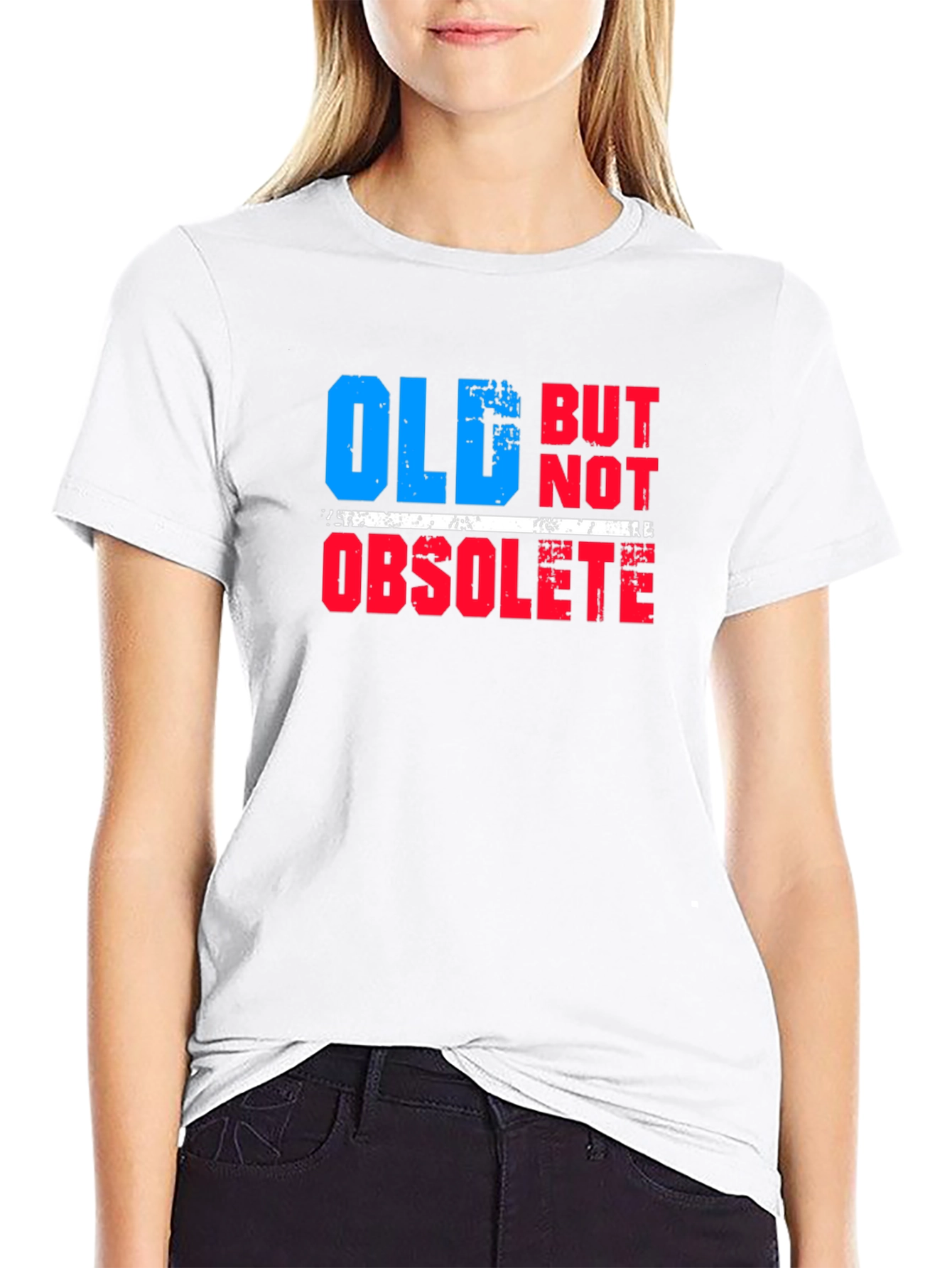 Black Old But Not Obsolete Graphic Tee view 9