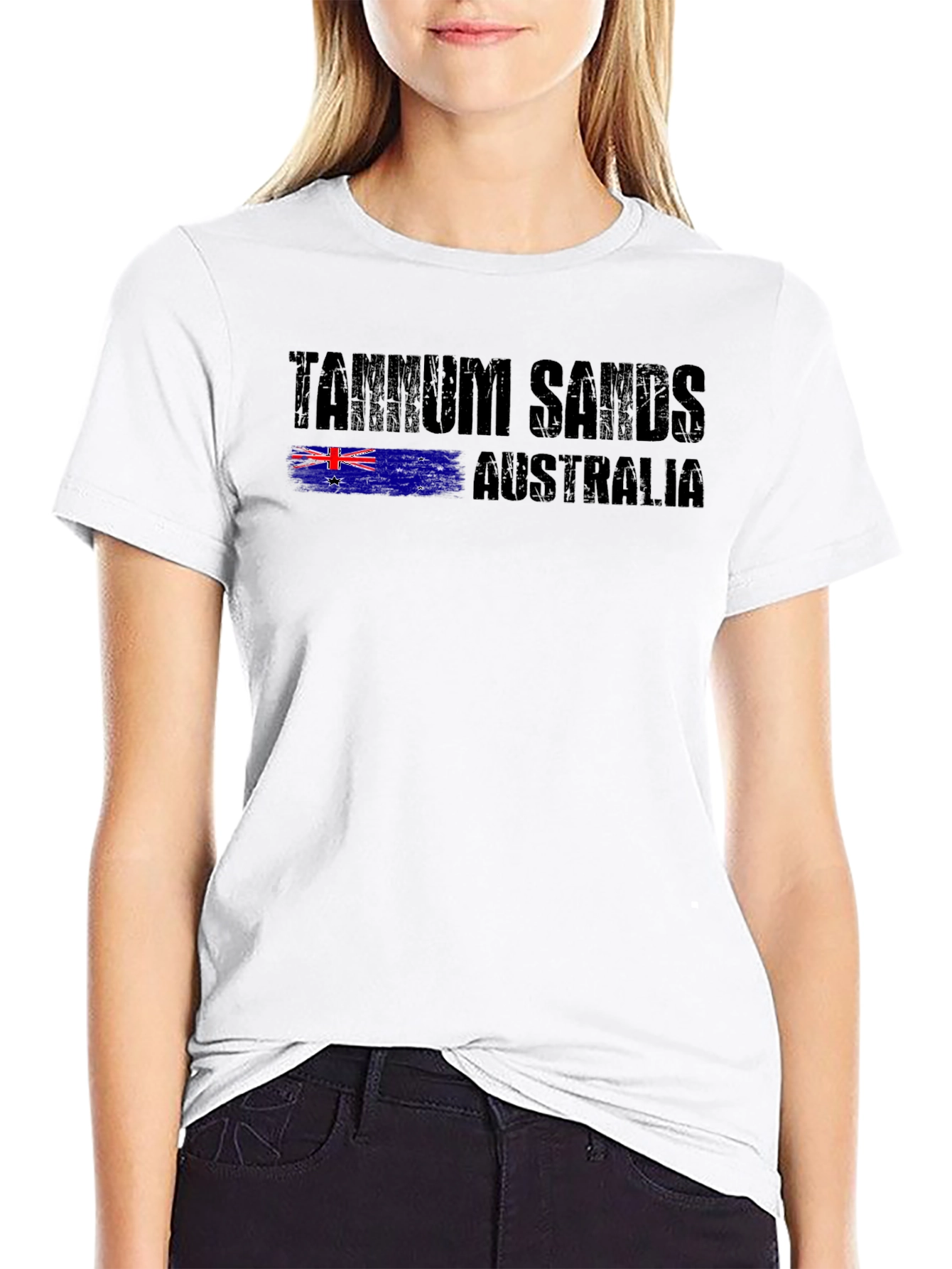 Black Tannum Sands Australia Tee - Black Graphic T-Shirt view 9