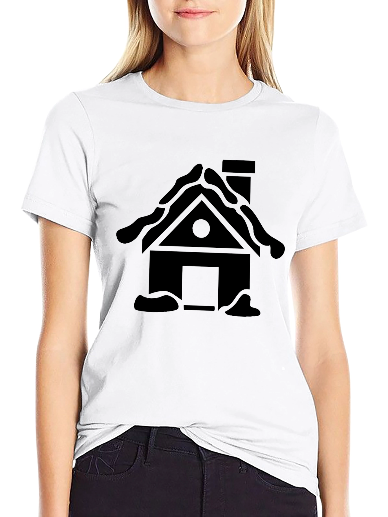 Black House Graphic Black T-Shirt view 9
