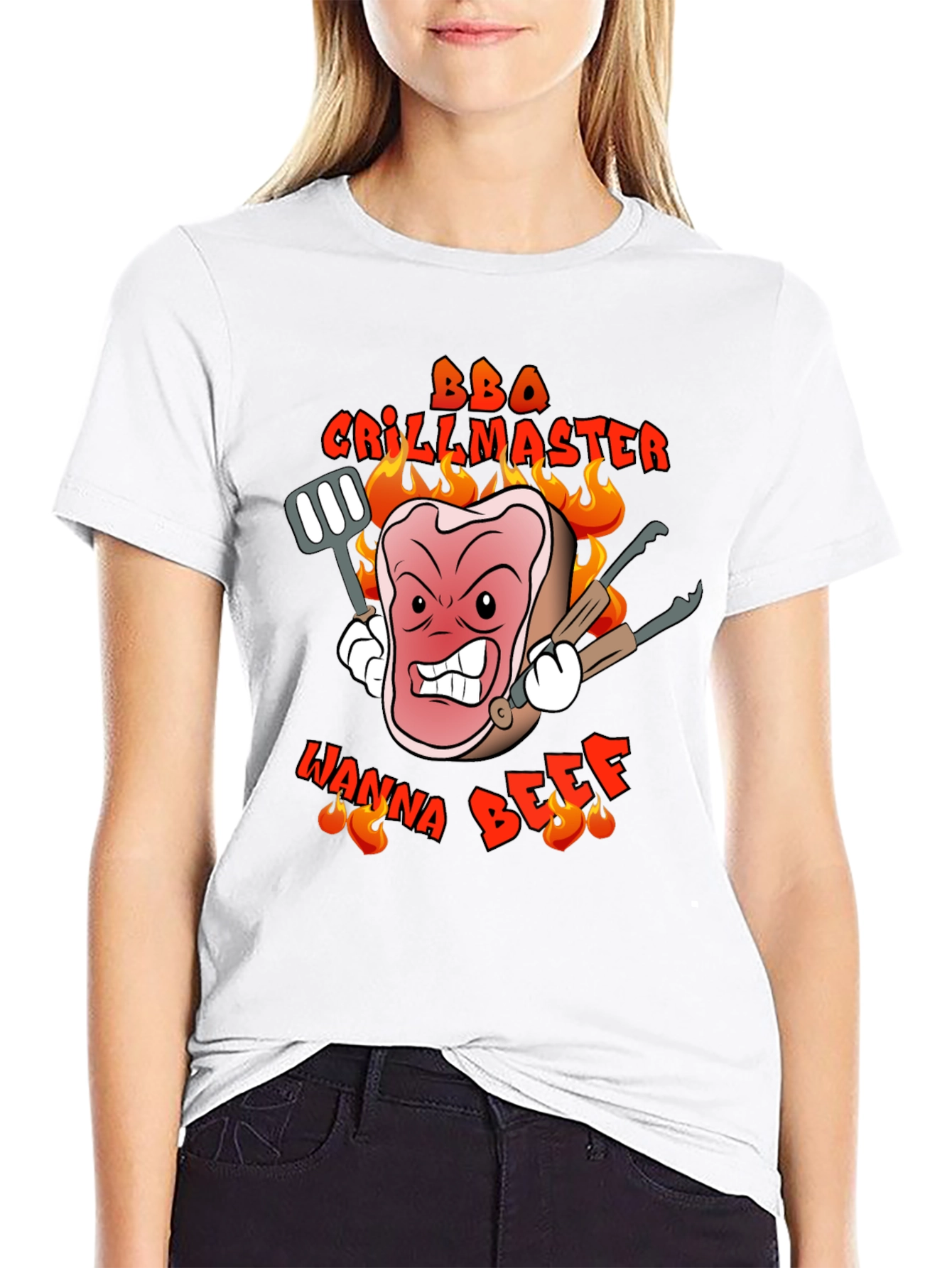 BBQ Grillmaster Wanna Beef T-Shirt - 9