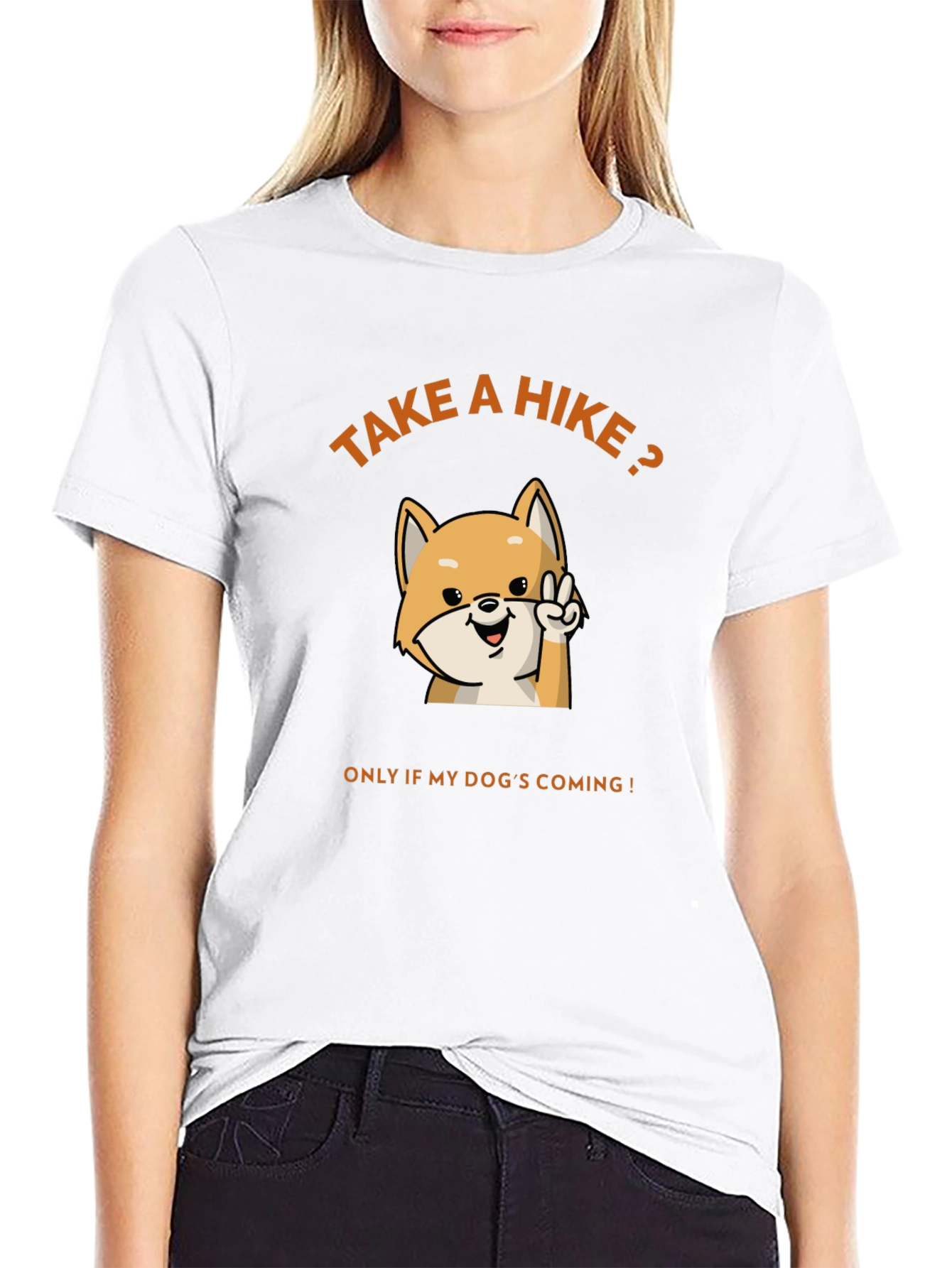 Black Take a Hike? Dog Lover's Black Graphic Tee view 9