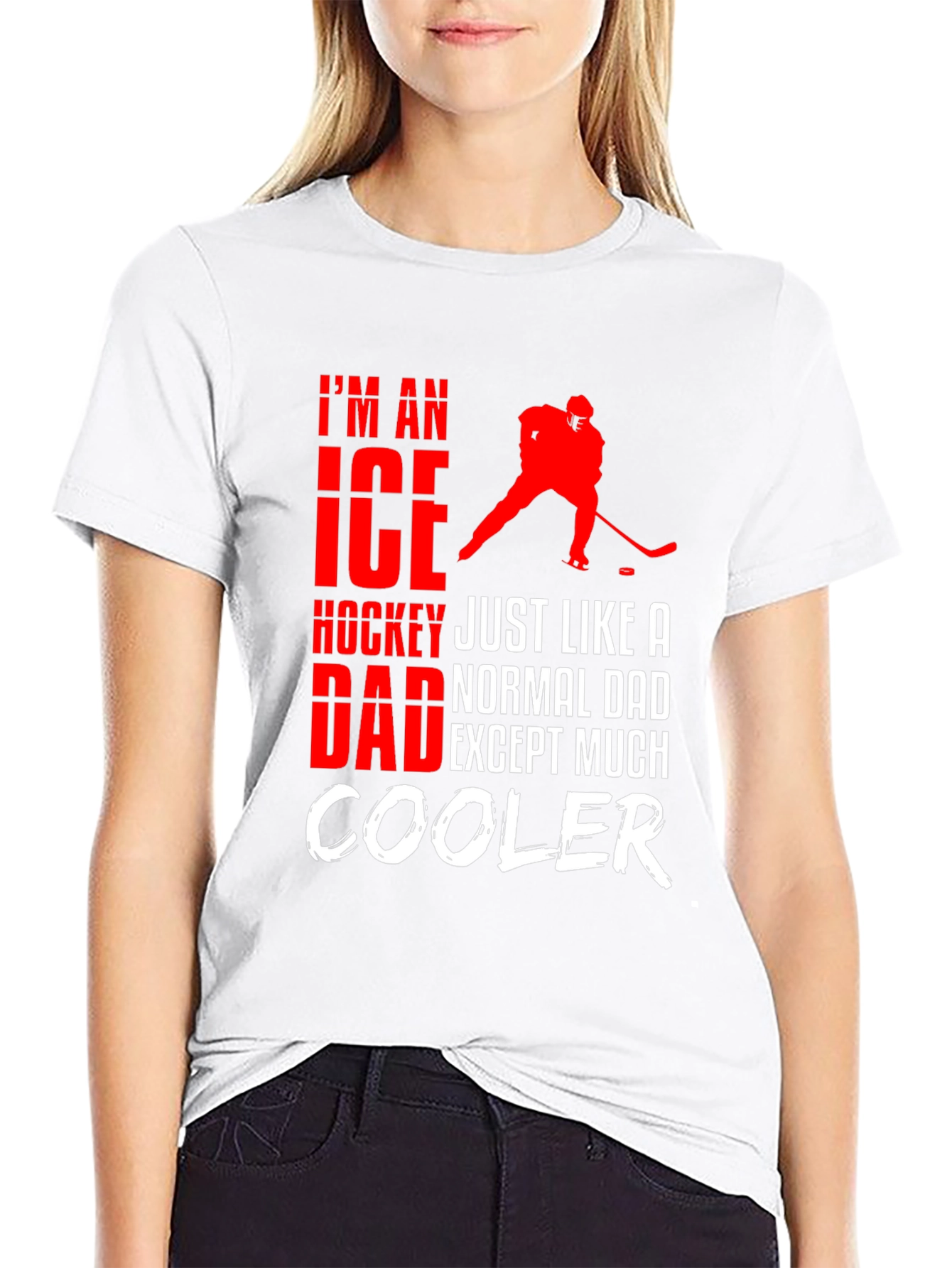 Black Ice Hockey Dad T-Shirt - Cool Dad Edition! view 9