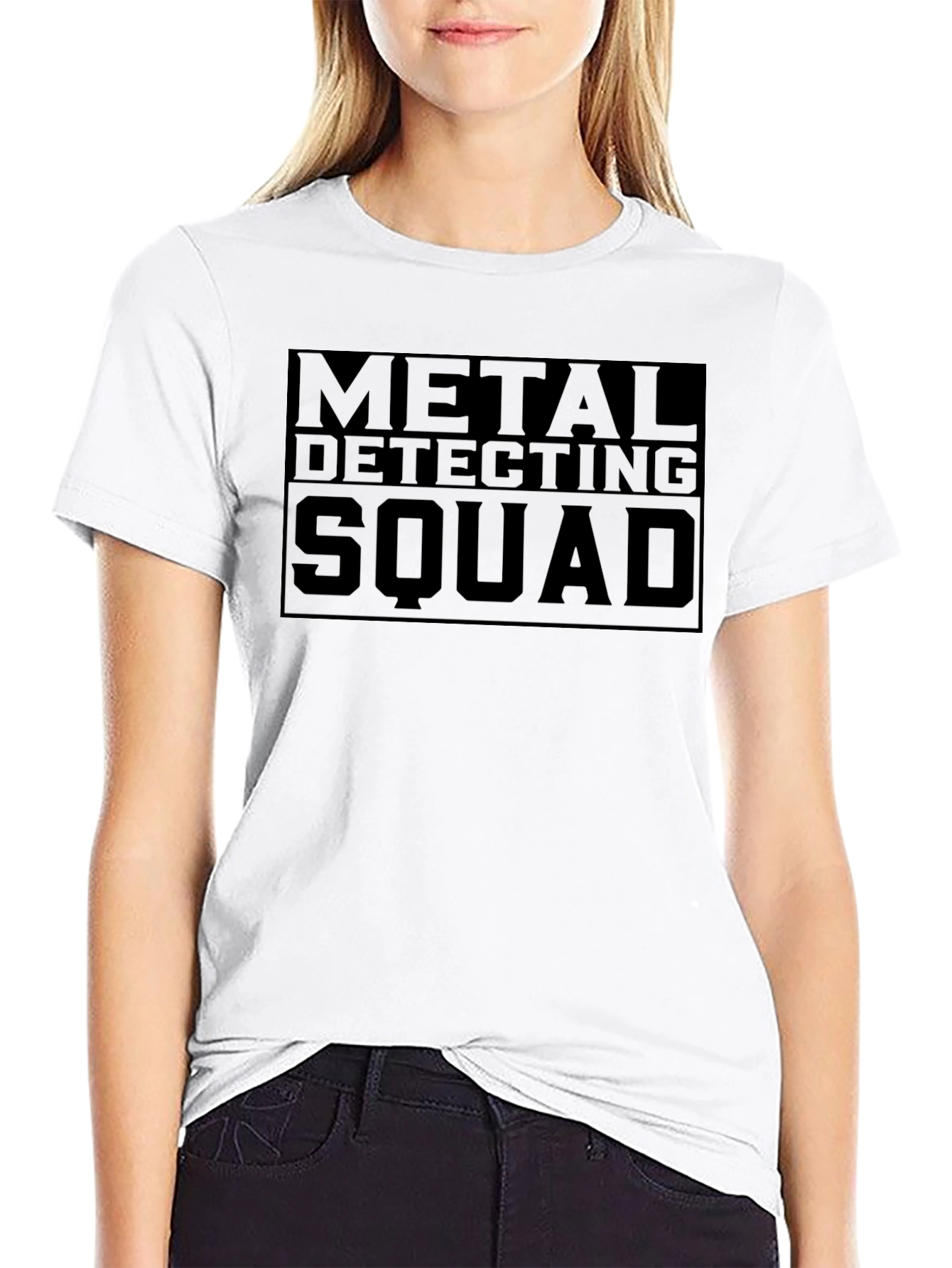 Black Metal Detecting Squad Black T-Shirt view 9