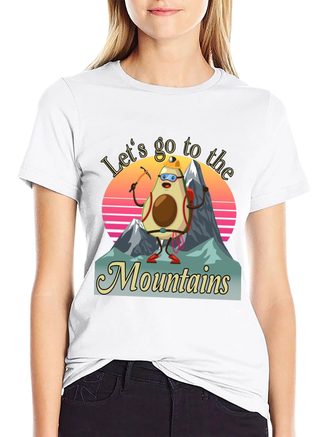 Black Avocado Mountaineer T-Shirt - Funny Hiking Tee view 9
