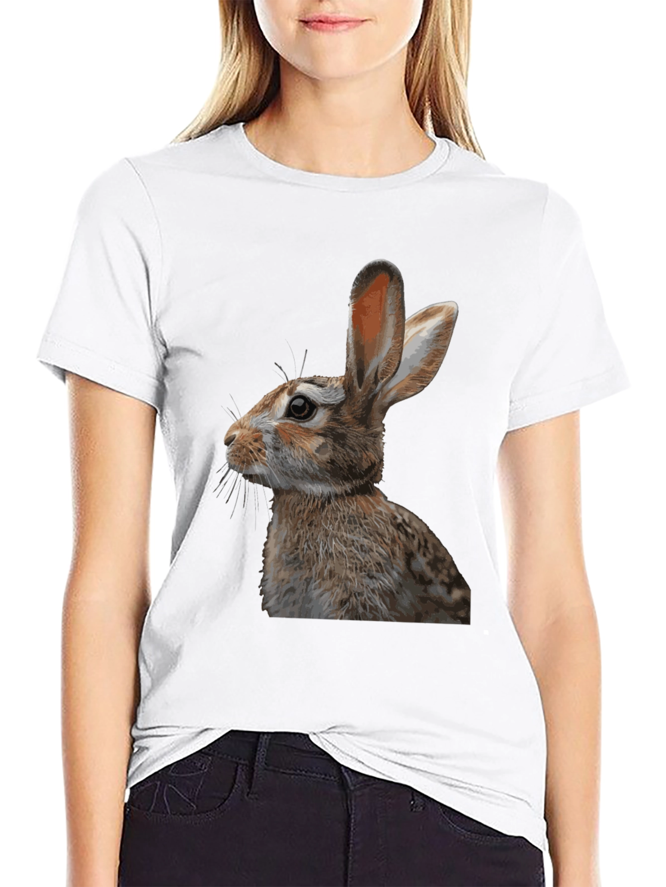 Black Rabbit Graphic Tee - Stylish Black T-Shirt view 9