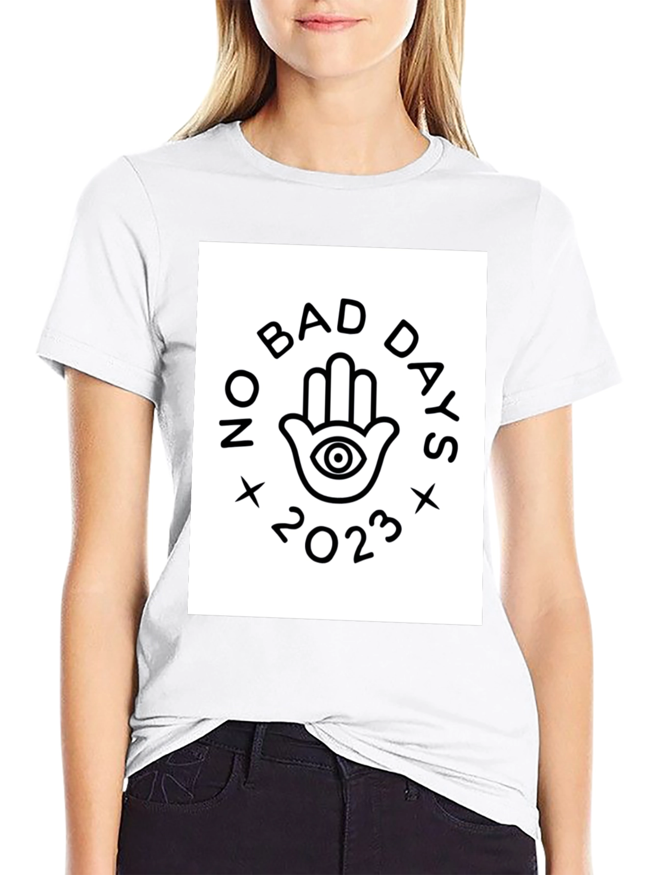 Black No Bad Days 2023 Graphic Tee view 9