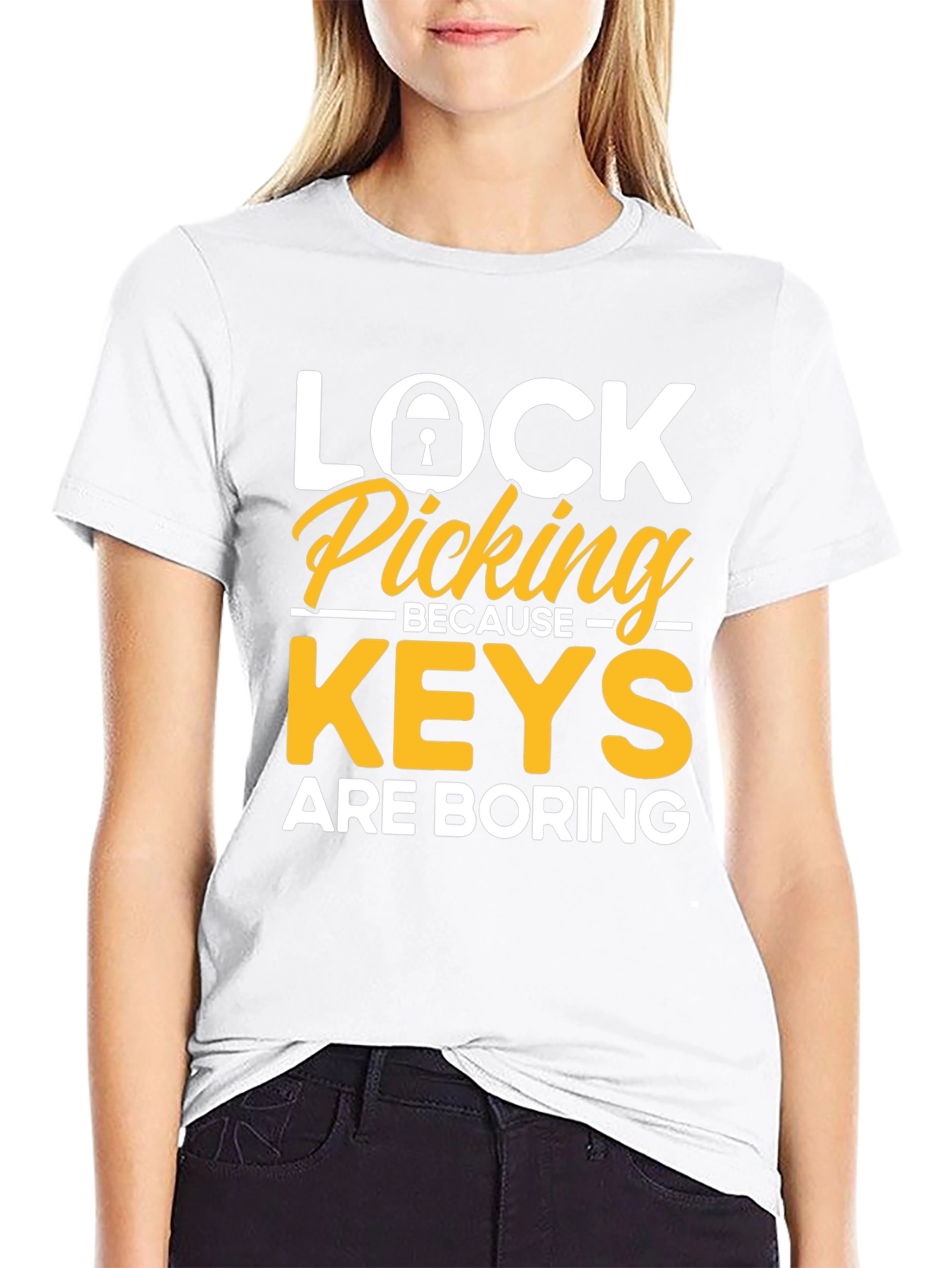 Black Lock Picking Enthusiast T-Shirt view 9